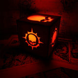 MH Skull Pattern Wood Cube Light Desk Decor - Tophatter Daily Deals