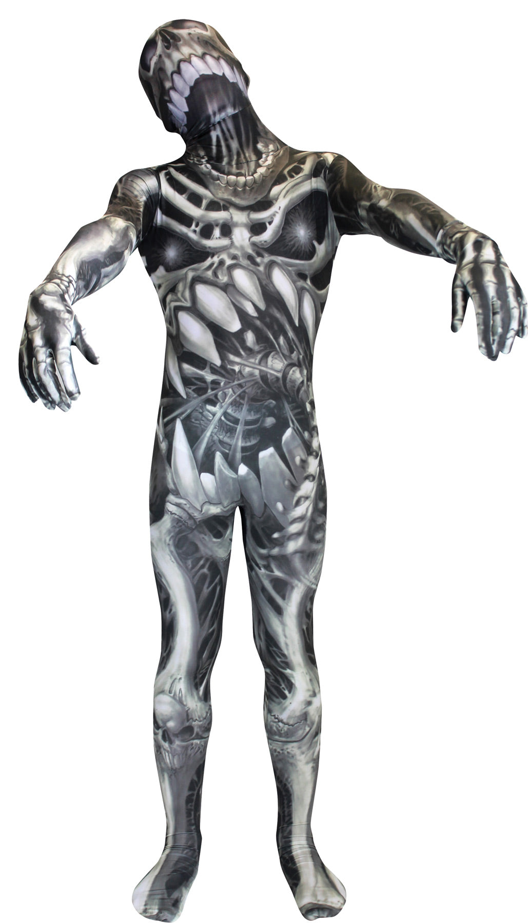 Men's Skull & Bones Morphsuit Halloween Skeleton Decorations - Tophatter Daily Deals