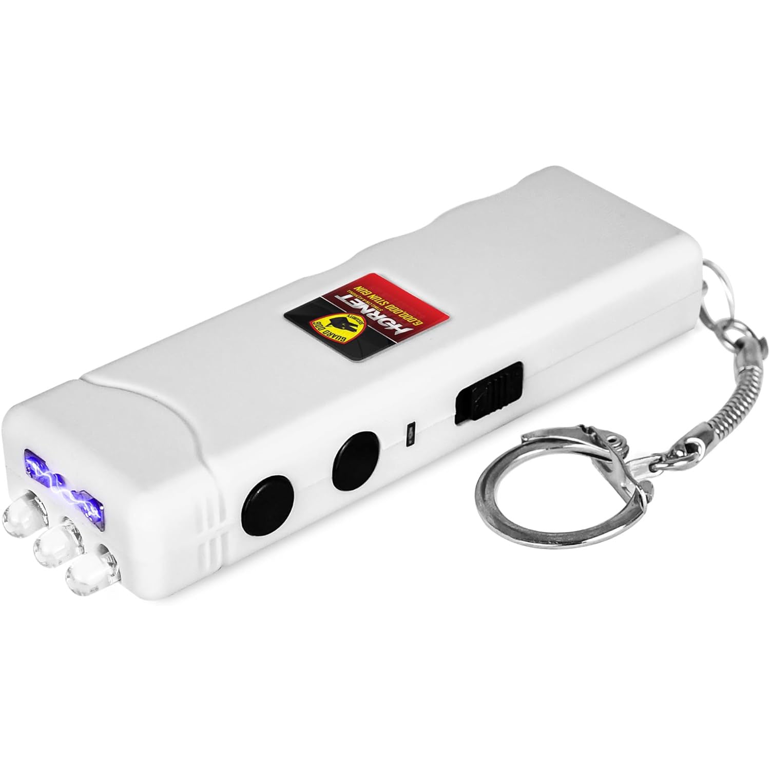 Mini Keychain Stun Gun LED Flashlight HORNET 6 Million Volt White Rechargeable Collectible Weapons - Tophatter Daily Deals