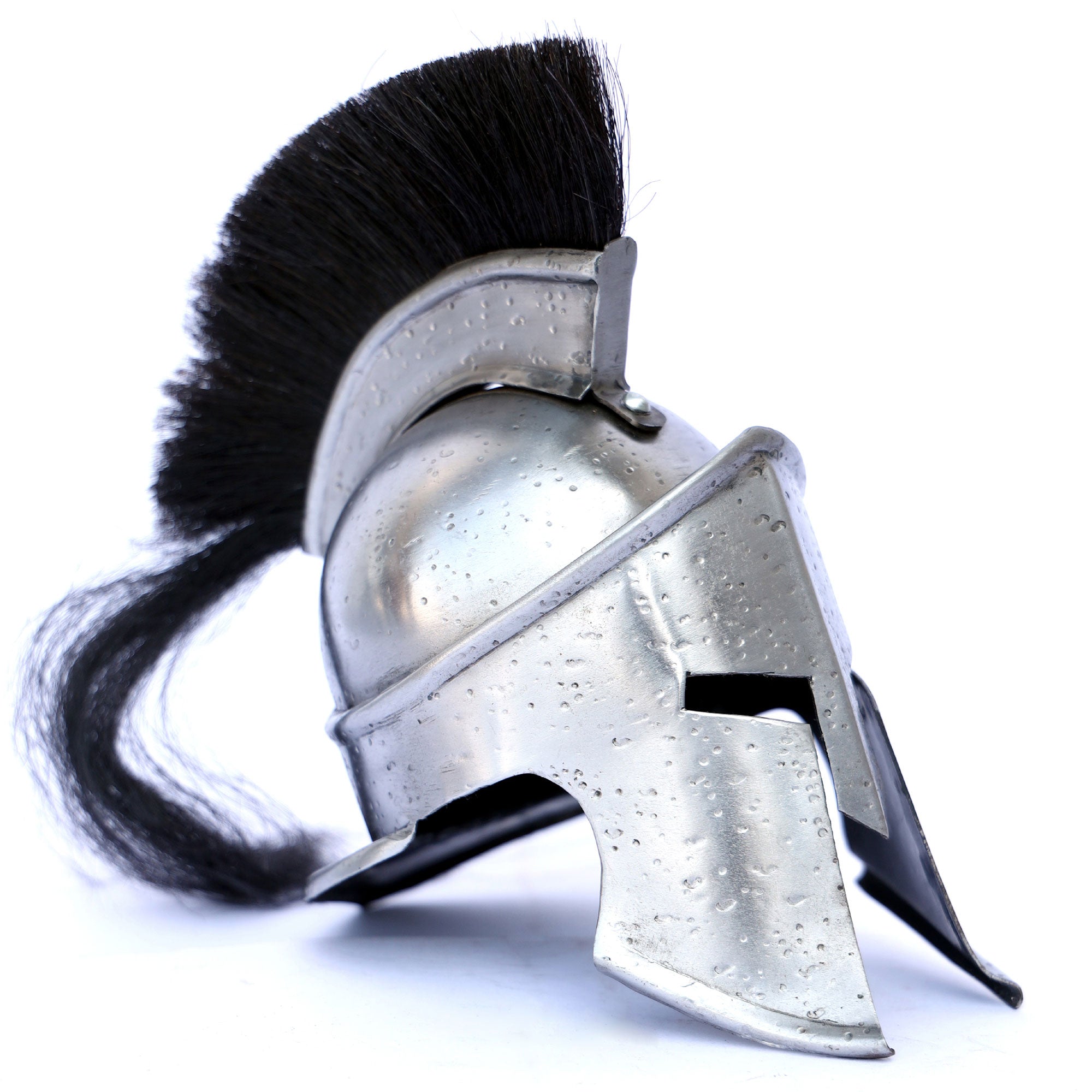 Mini Spartan Helmet With Display Stand and Detachable Plume - Tophatter's Army Products & Self Defense Collectible Weapons - Tophatter Daily Deals