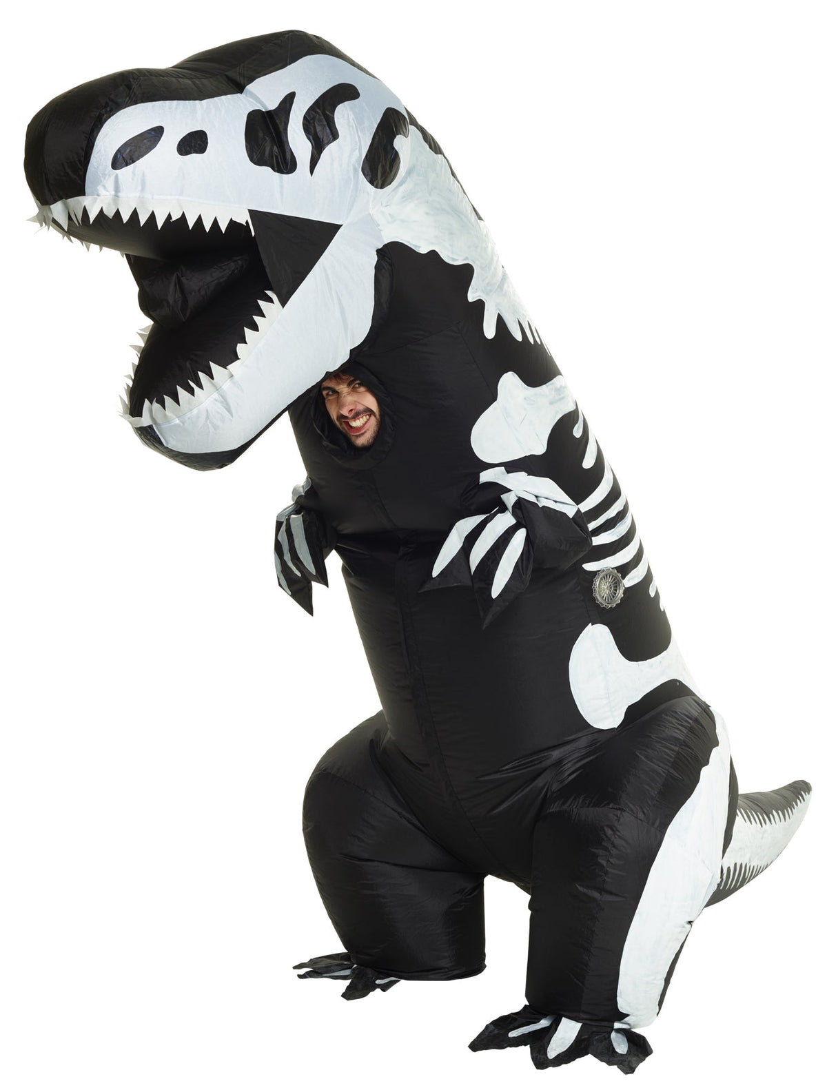 Adult Skeleton T-Rex Inflatable Costume Halloween Inflatable Decorations - Tophatter Daily Deals