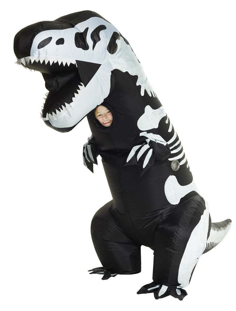 Child's Skeleton T-Rex Inflatable Costume Halloween Inflatable Decorations - Tophatter Daily Deals