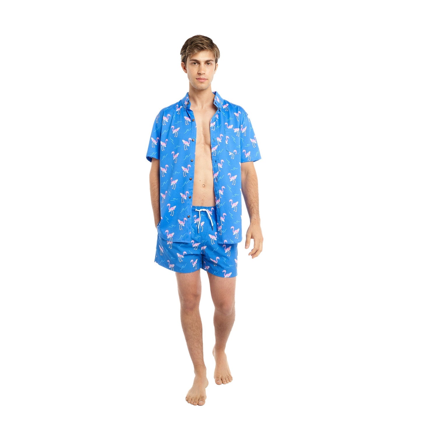 Bermies Miami Beach Button Up Short Sleeves - Tophatter Daily Deals
