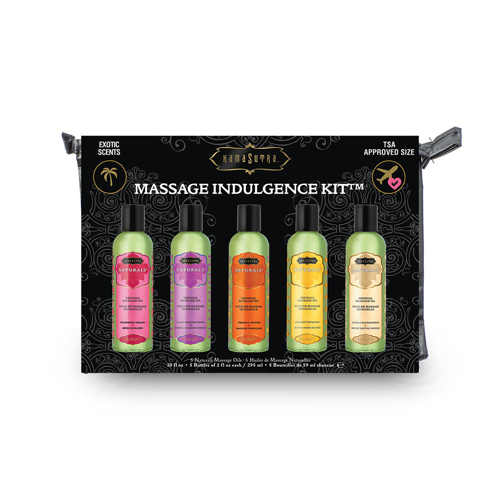Massage Indulgence Kit Set of Five Petite Aromatic Massage Oils - Tophatter Daily Deals