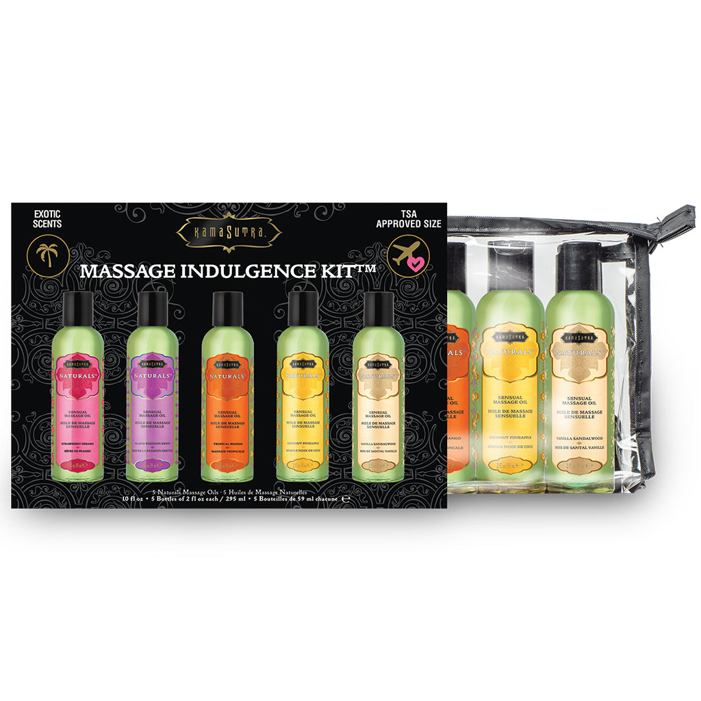 Massage Indulgence Kit Set of Five Petite Aromatic Massage Oils - Tophatter Daily Deals