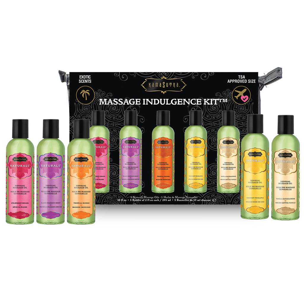 Massage Indulgence Kit Massage Indulgence Kit™ Set of Five Petite Aromatic Massage Oils - Tophatter Daily Deals