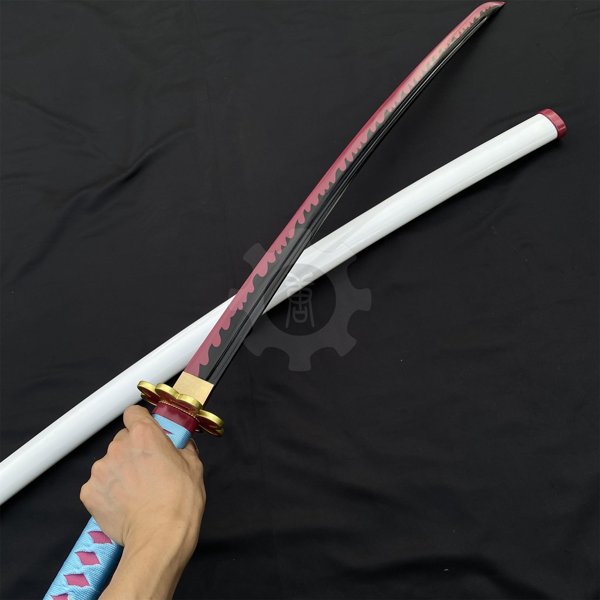 Mitsuri Nichirin Sword Katana 1045 Carbon Steel Version - Tophatter Daily Deals