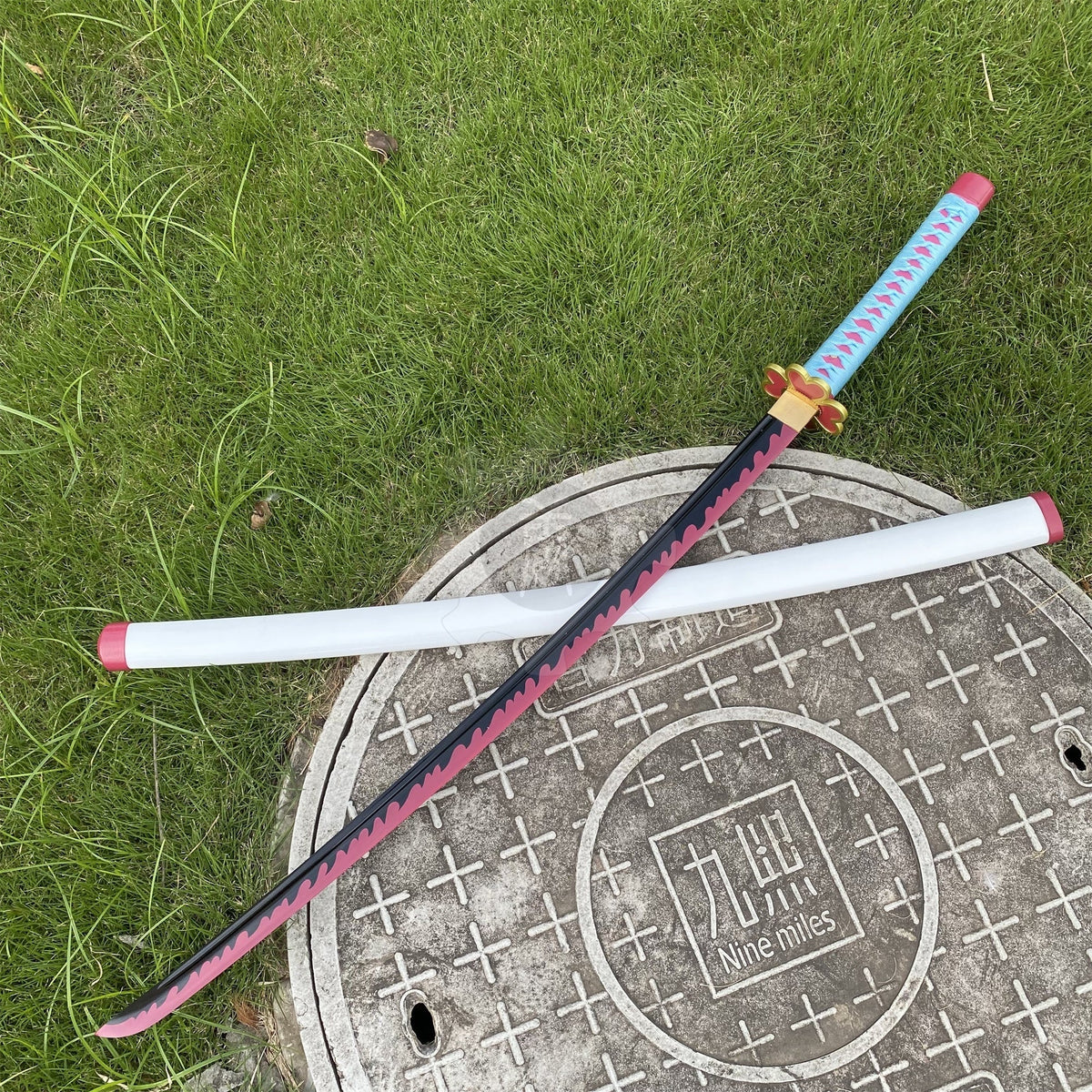Mitsuri Nichirin Sword Katana 1045 Carbon Steel Version - Tophatter Daily Deals