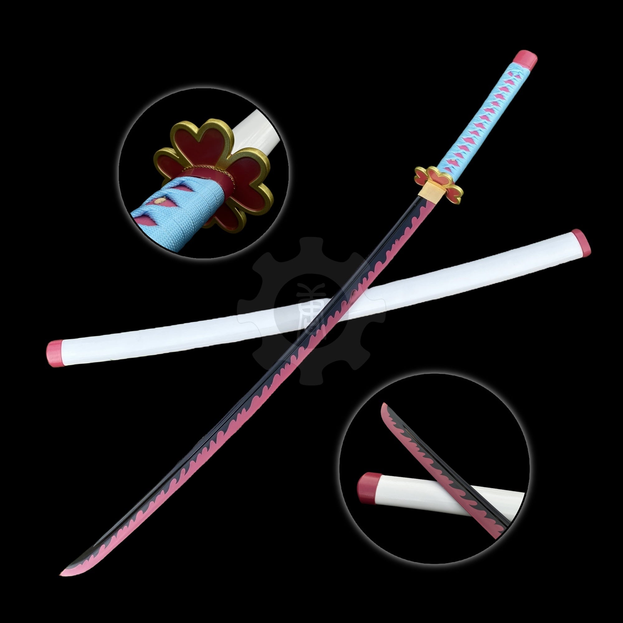 Mitsuri Nichirin Sword Katana 1045 Carbon Steel Version - Tophatter Daily Deals