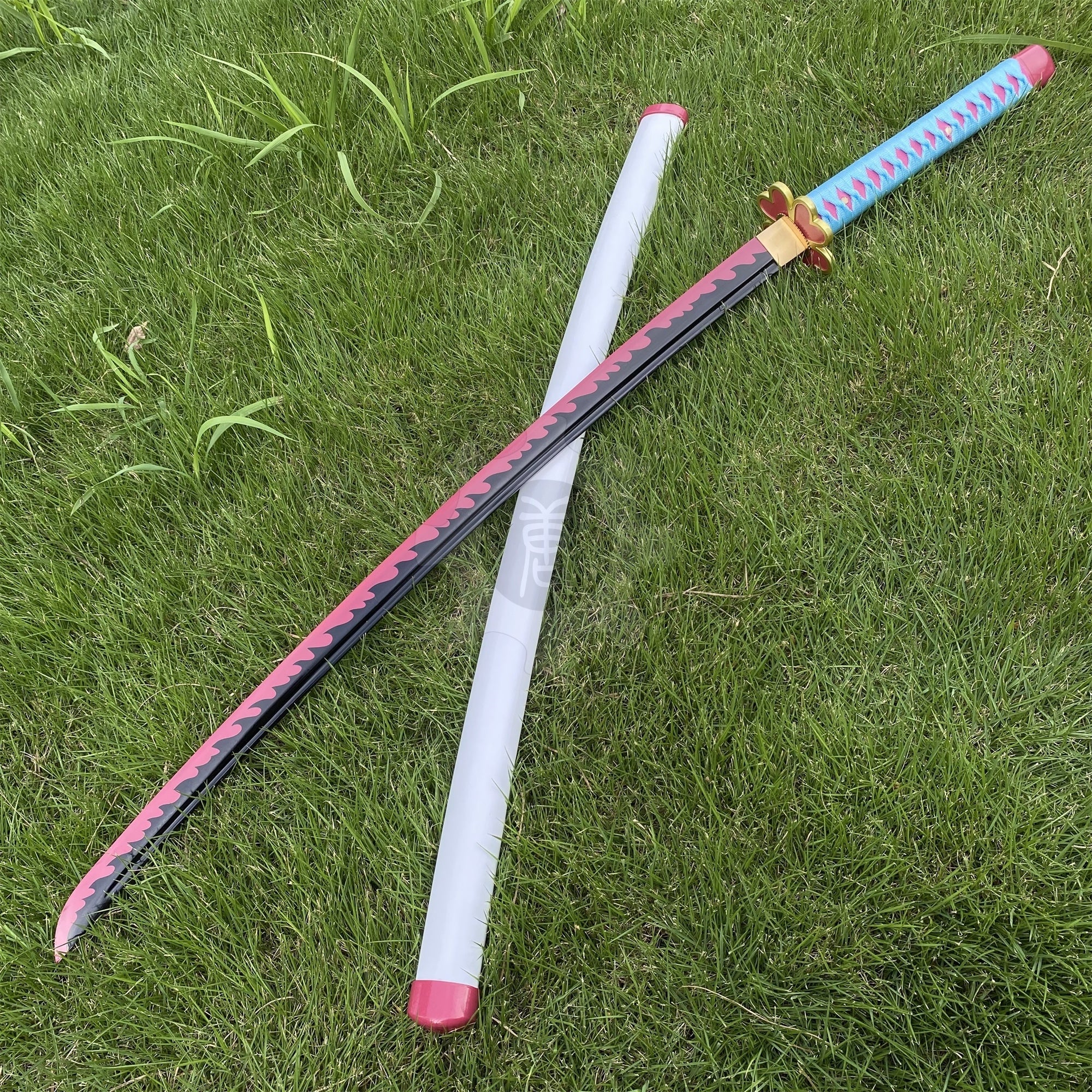 Mitsuri Nichirin Sword Katana 1045 Carbon Steel Version - Tophatter Daily Deals