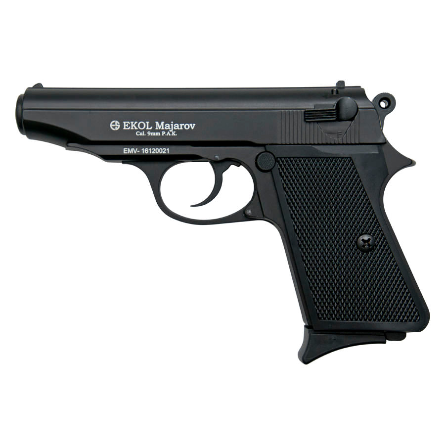 Majarov Semi Automatic Blank Firing Gun Black Finish Collectible Weapons - Tophatter Daily Deals
