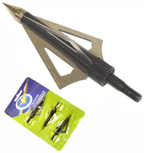3 Pcs Broadhead Tips for Cross Bow Arrows Crossbows - Tophatter's Army Products & Self Defense Collectible Weapons - Tophatter Daily Deals