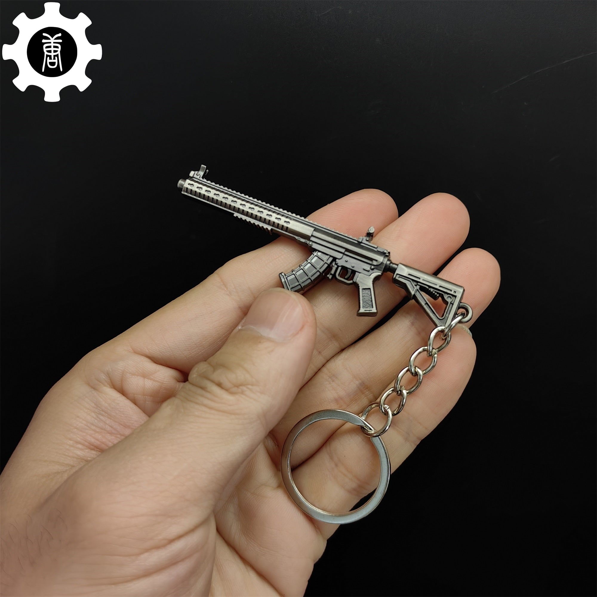 Mini MK47 Semi-Auto Rifle Model Metal Keychain - Tophatter Daily Deals