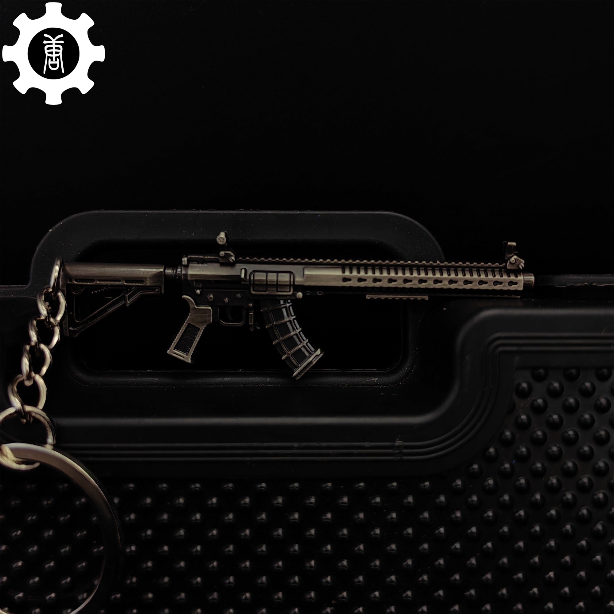 Mini MK47 Semi-Auto Rifle Model Metal Keychain - Tophatter Daily Deals