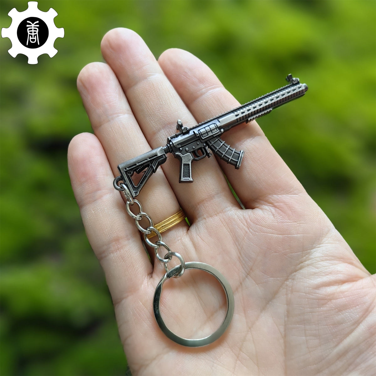 Mini MK47 Semi-Auto Rifle Model Metal Keychain - Tophatter Daily Deals