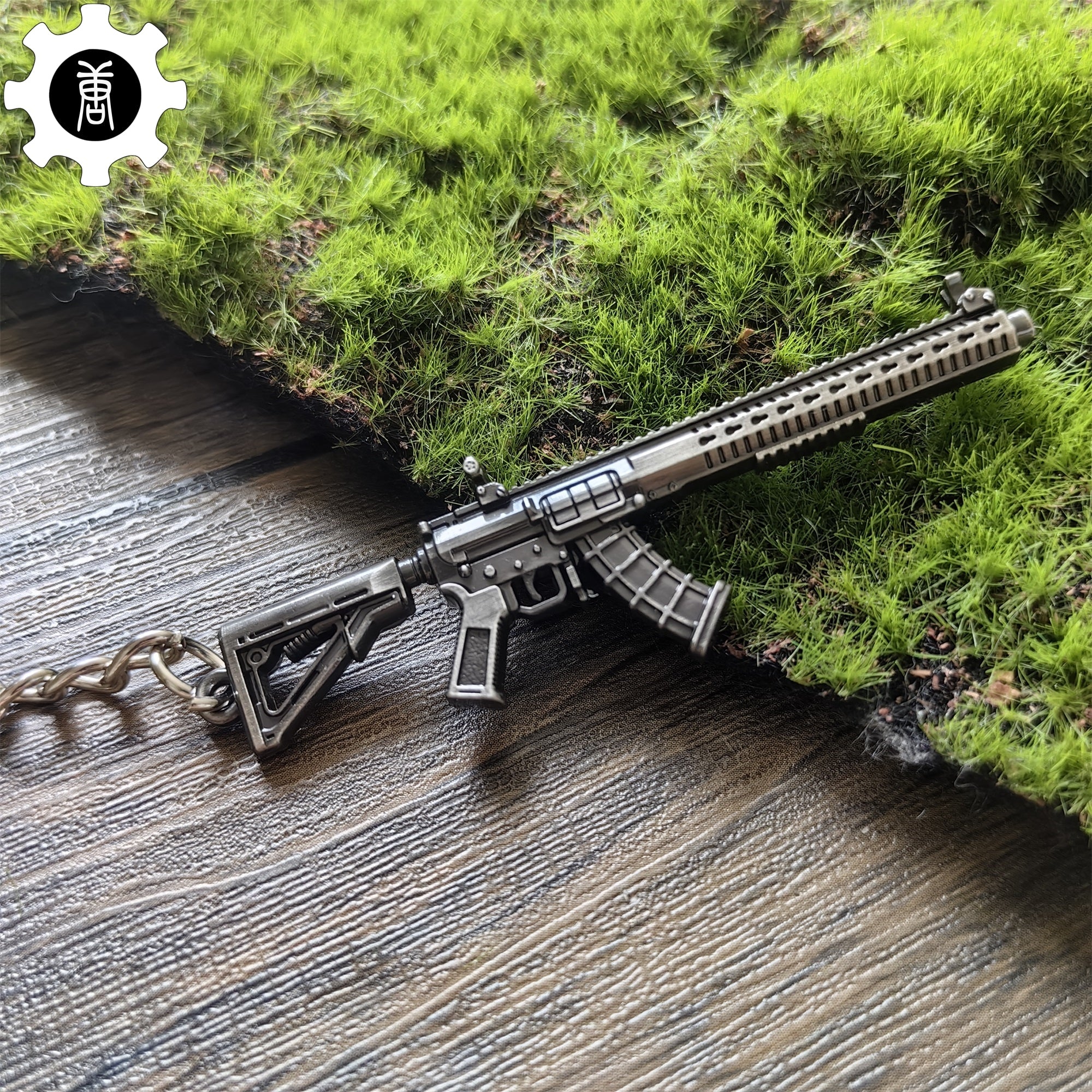 Mini MK47 Semi-Auto Rifle Model Metal Keychain - Tophatter Daily Deals