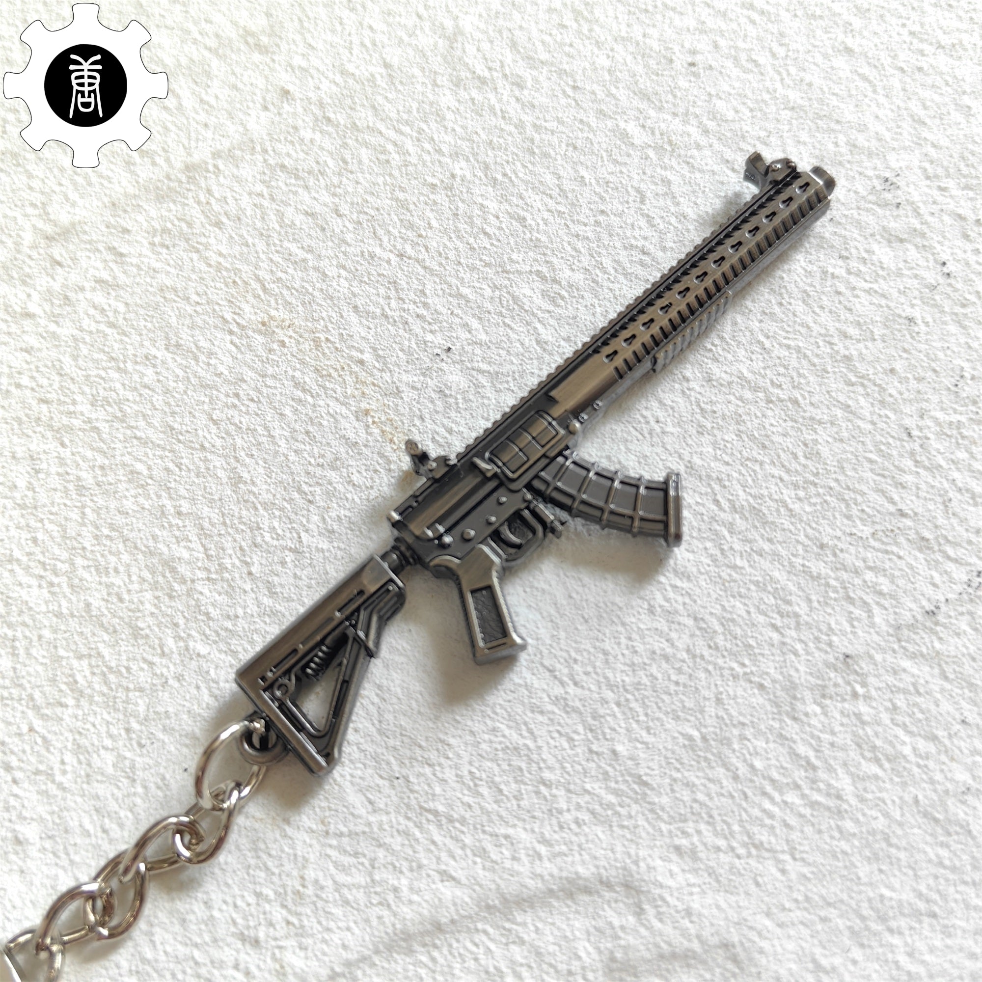 Mini MK47 Semi-Auto Rifle Model Metal Keychain - Tophatter Daily Deals