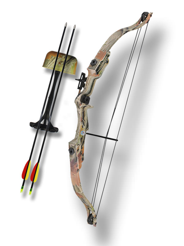 20LB Draw Autumn Camo Compound Training Archery Bow Set 85 FPS Collectible Weapons - Tophatter Daily Deals