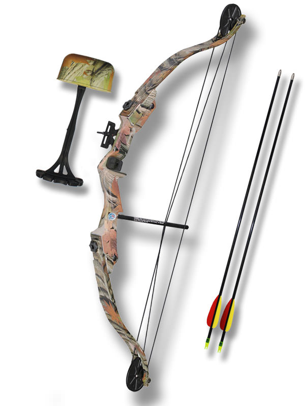 25 lbs 33 Inch Camo Compound Bow Archery Set - Tophatter's Army Products & Self Defense Collectible Weapons - Tophatter Daily Deals