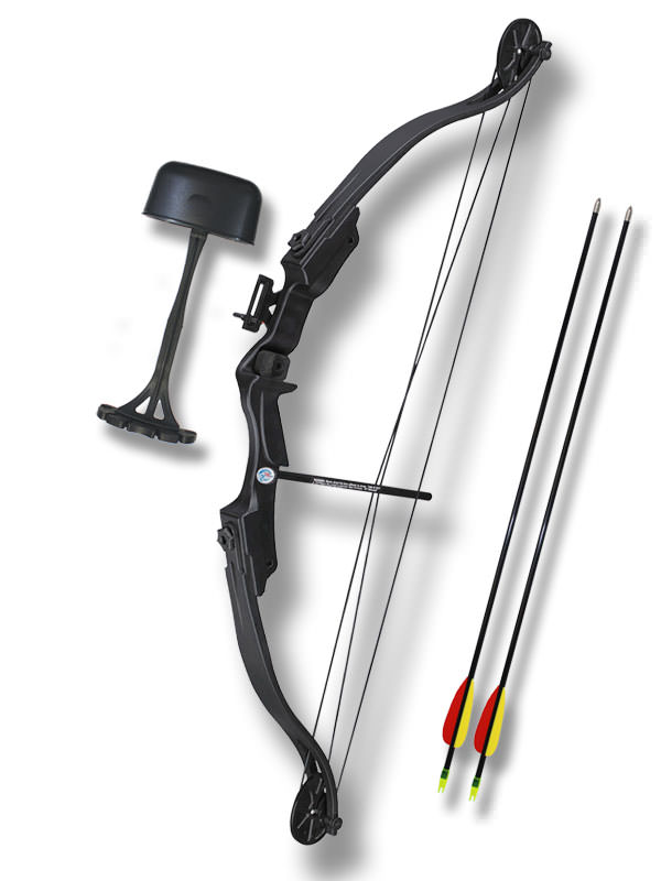 25 lbs 33 Inch Black Compound Bow Archery Set - Tophatter's Guns'N'Weapons Store Collectible Weapons - Tophatter Daily Deals