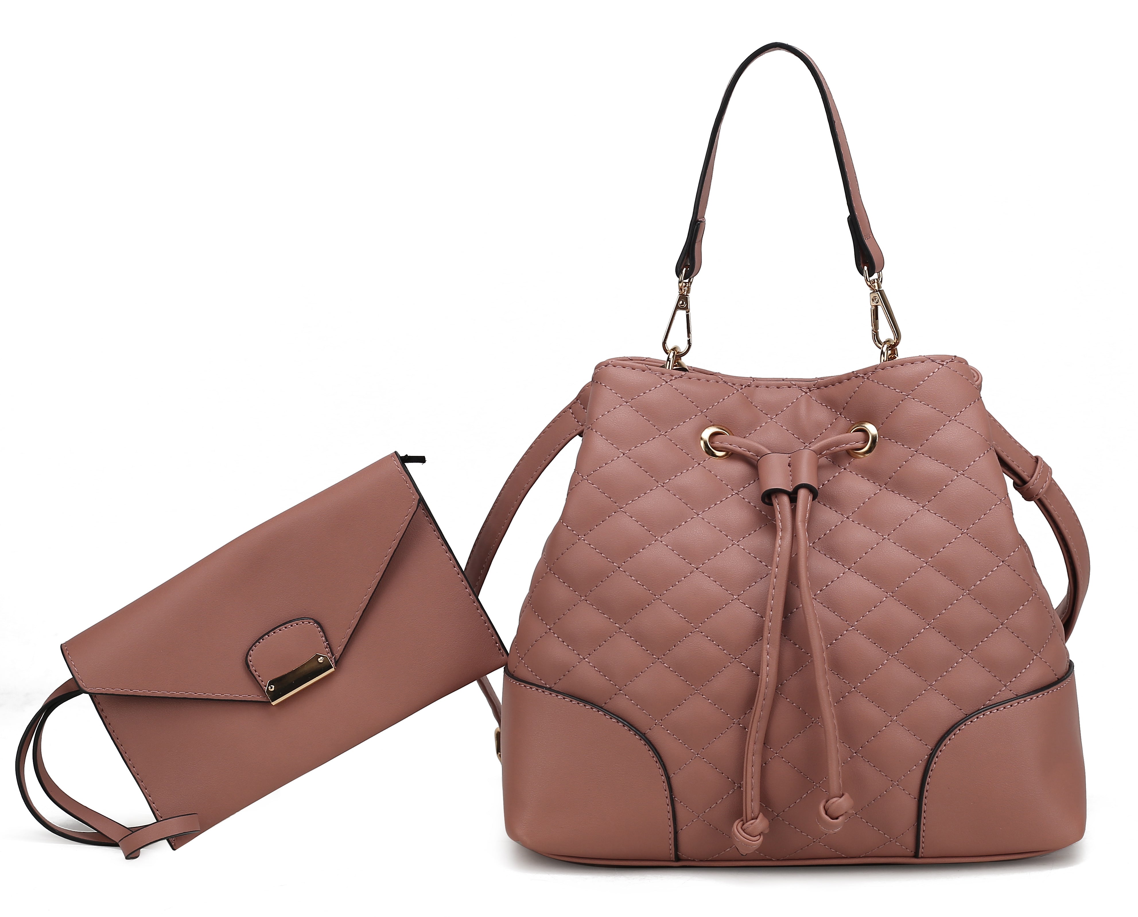 MKF Collection Women's Wendy 2 Pcs Bucket Bag With Wristlet Bags - Tophatter Daily Deals