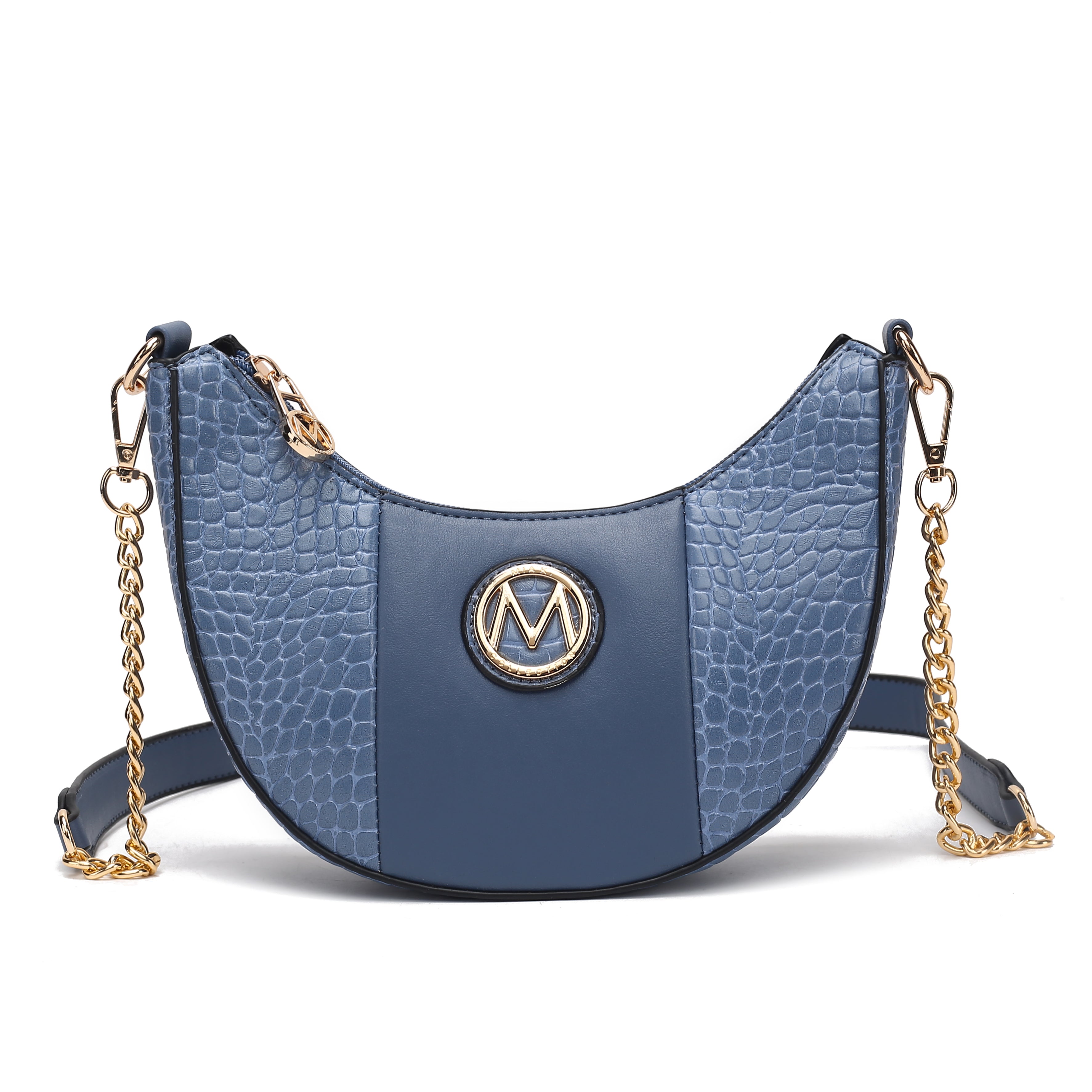 MKF Collection Women's Amira Embossed Crossbody Bag Denim Blue Bags - Tophatter Daily Deals
