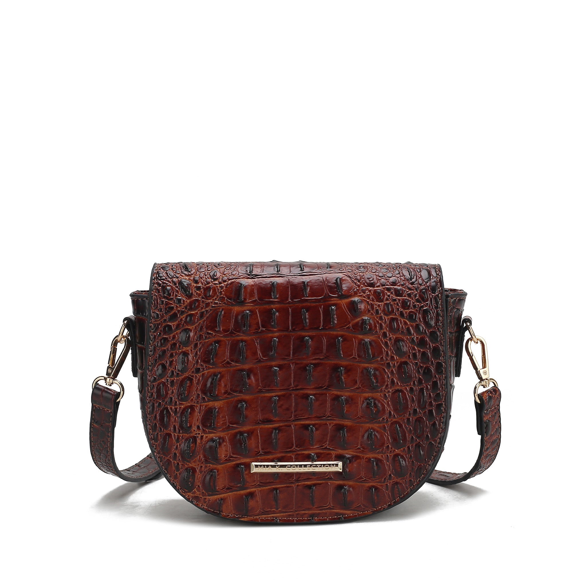 MKF Collection Women's Amalia Solid Croc Crossbody Bag Bags - Tophatter Daily Deals