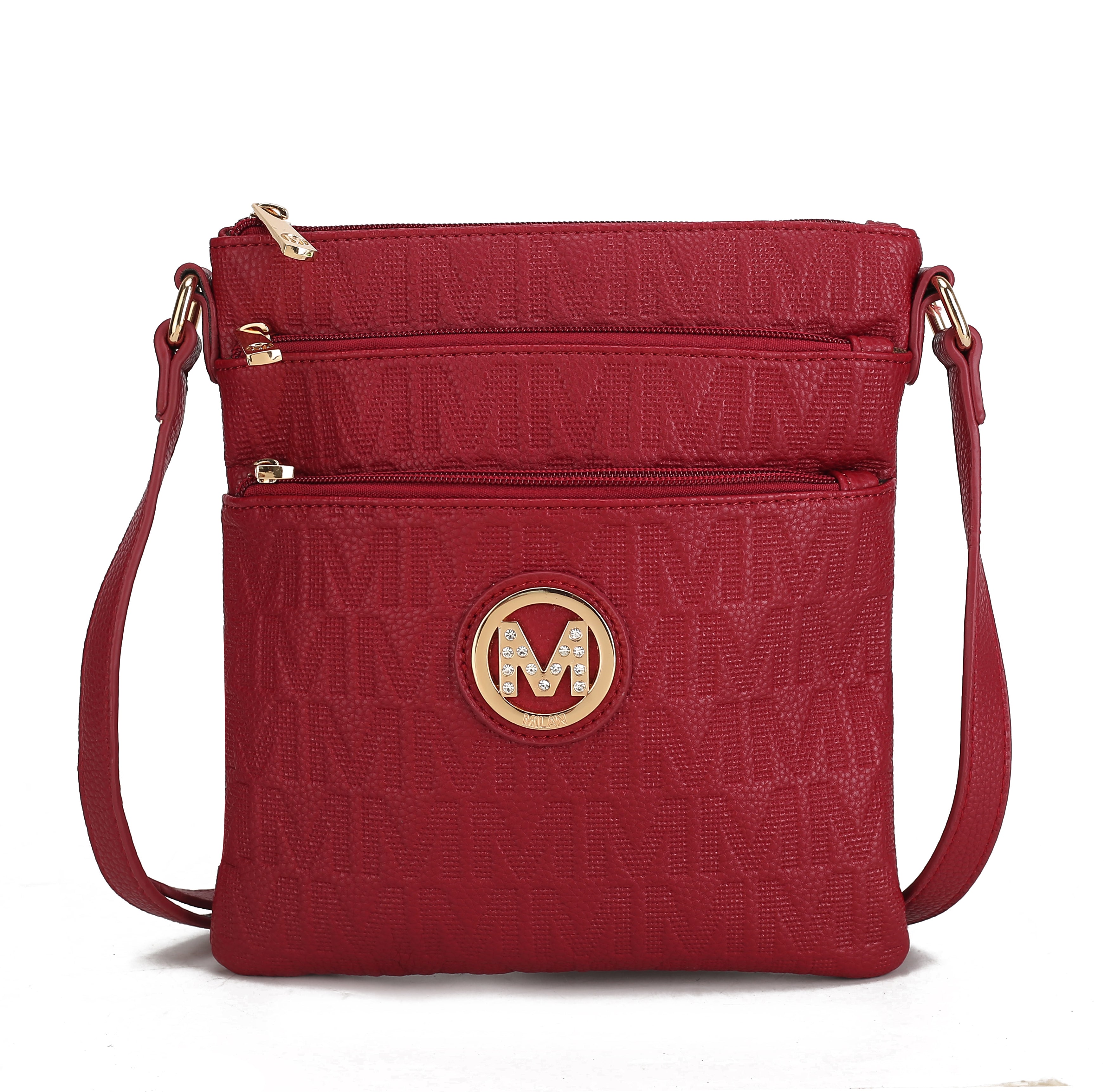 MKF Collection Women's Lennit Signature Crossbody Bag Red Bags - Tophatter Daily Deals