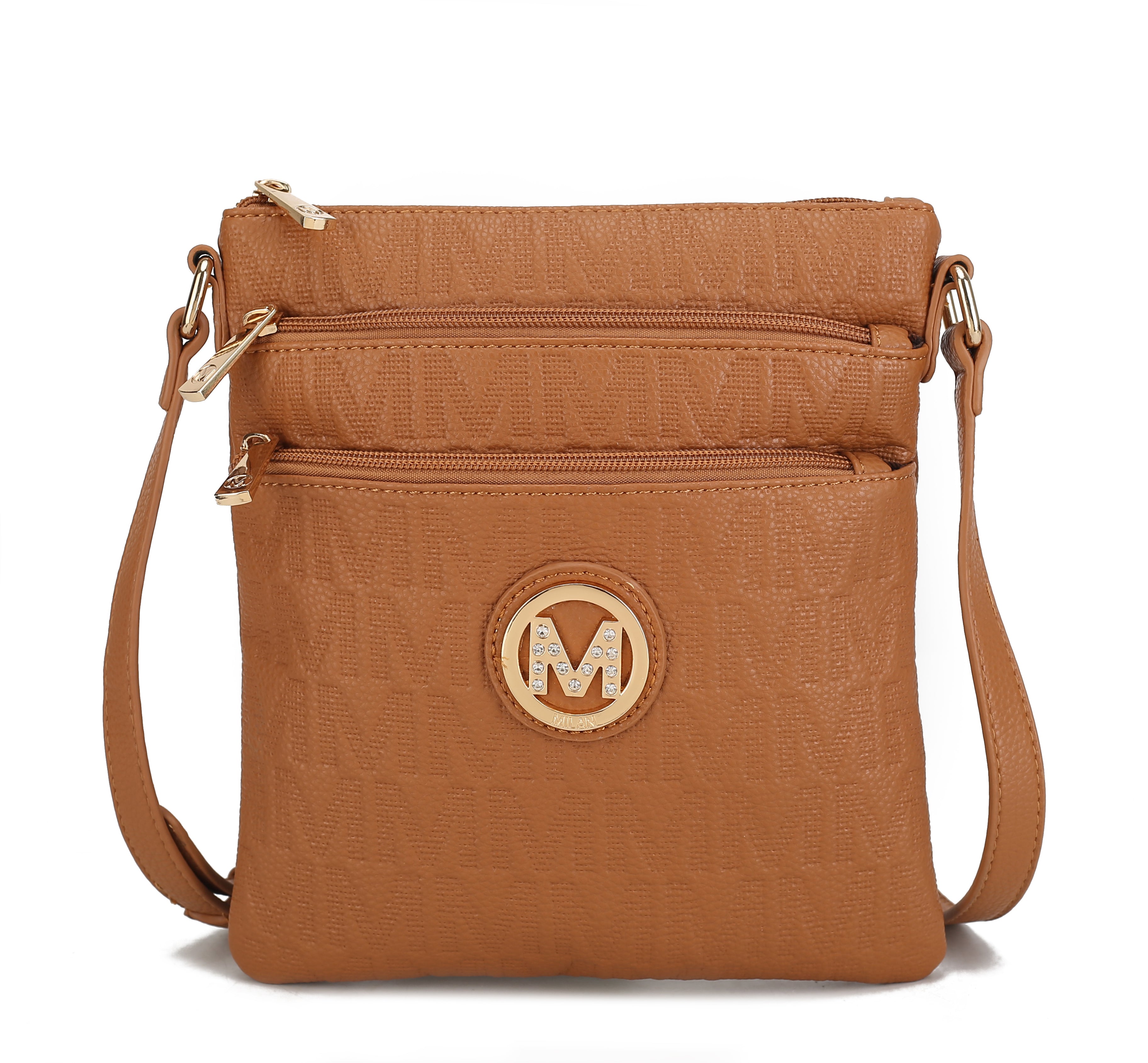 MKF Collection Women's Lennit Signature Crossbody Bag Tan Bags - Tophatter Daily Deals