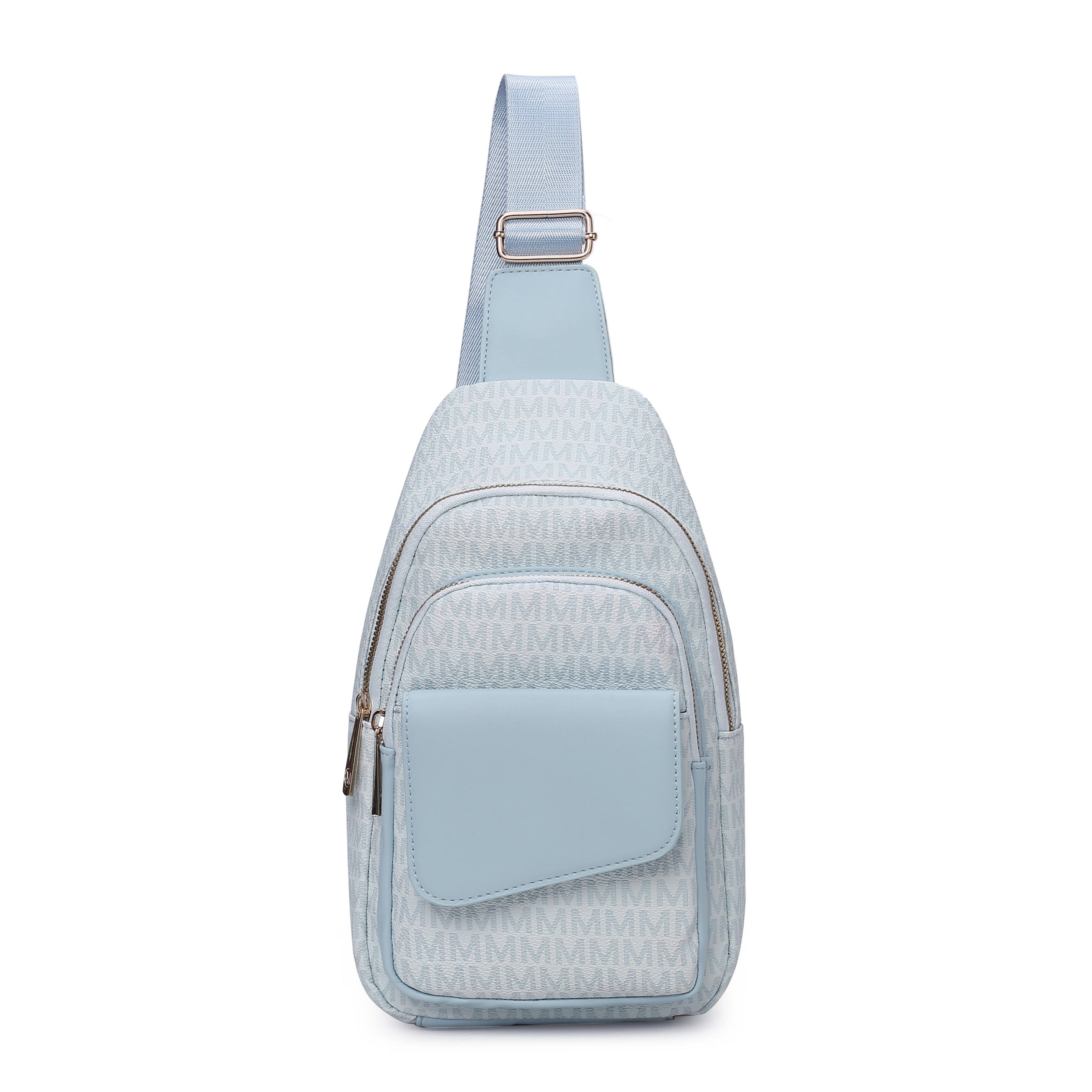 MKF Collection Women's Kace Signature Sling Bag Light Blue Bags - Tophatter Daily Deals