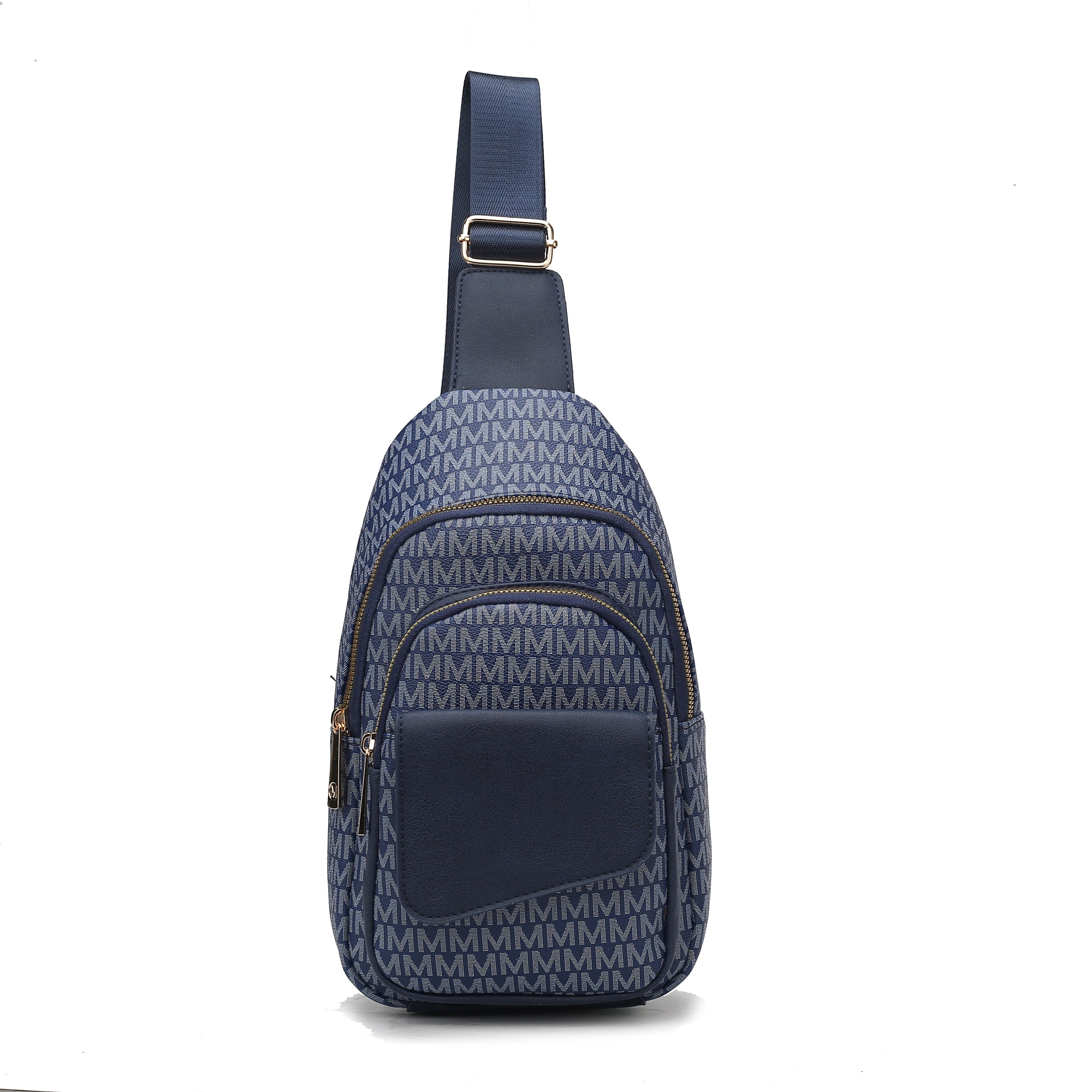MKF Collection Women's Kace Signature Sling Bag Navy Bags - Tophatter Daily Deals