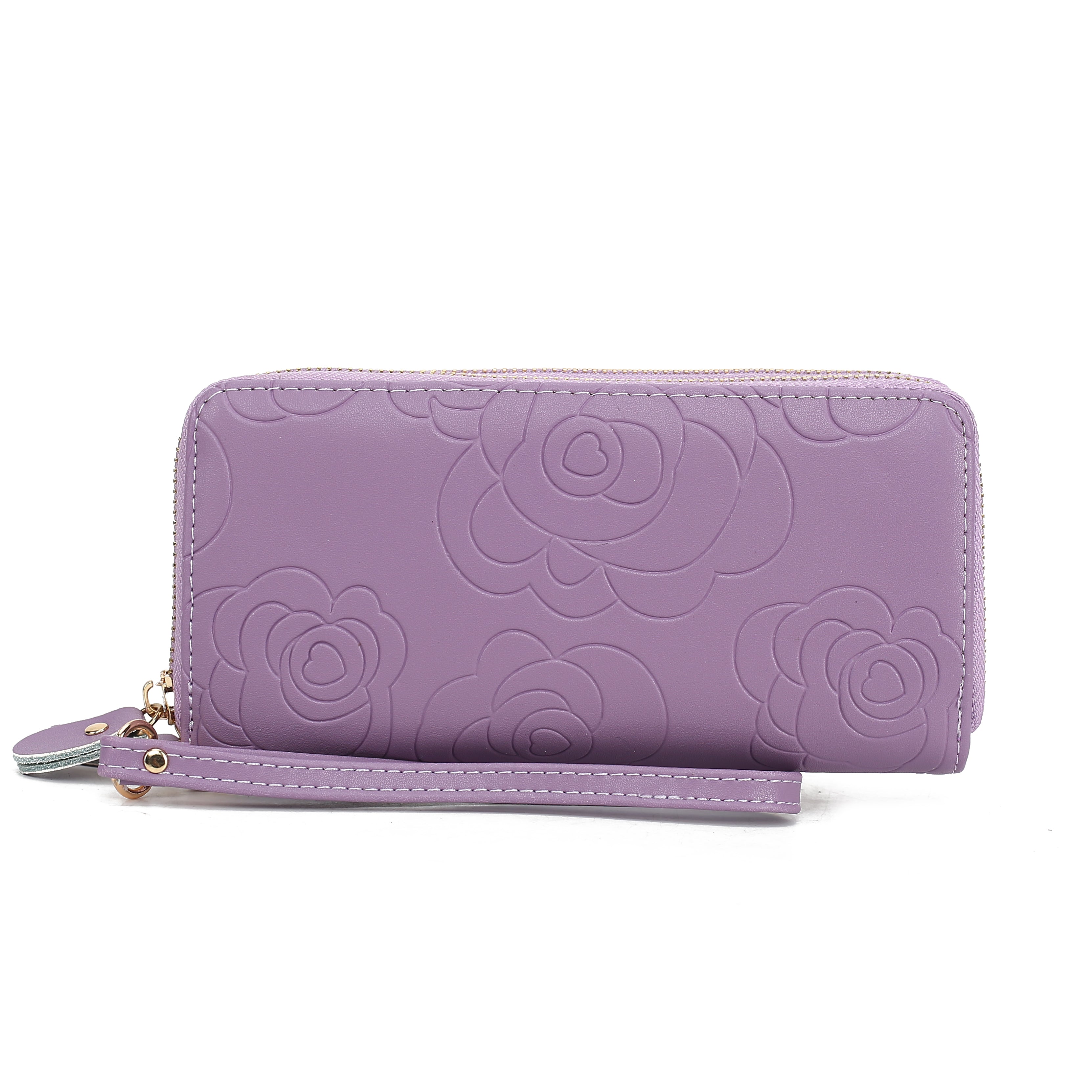 MKF Collection Women's Ellie Leather Wallet Lavender Bags - Tophatter Daily Deals