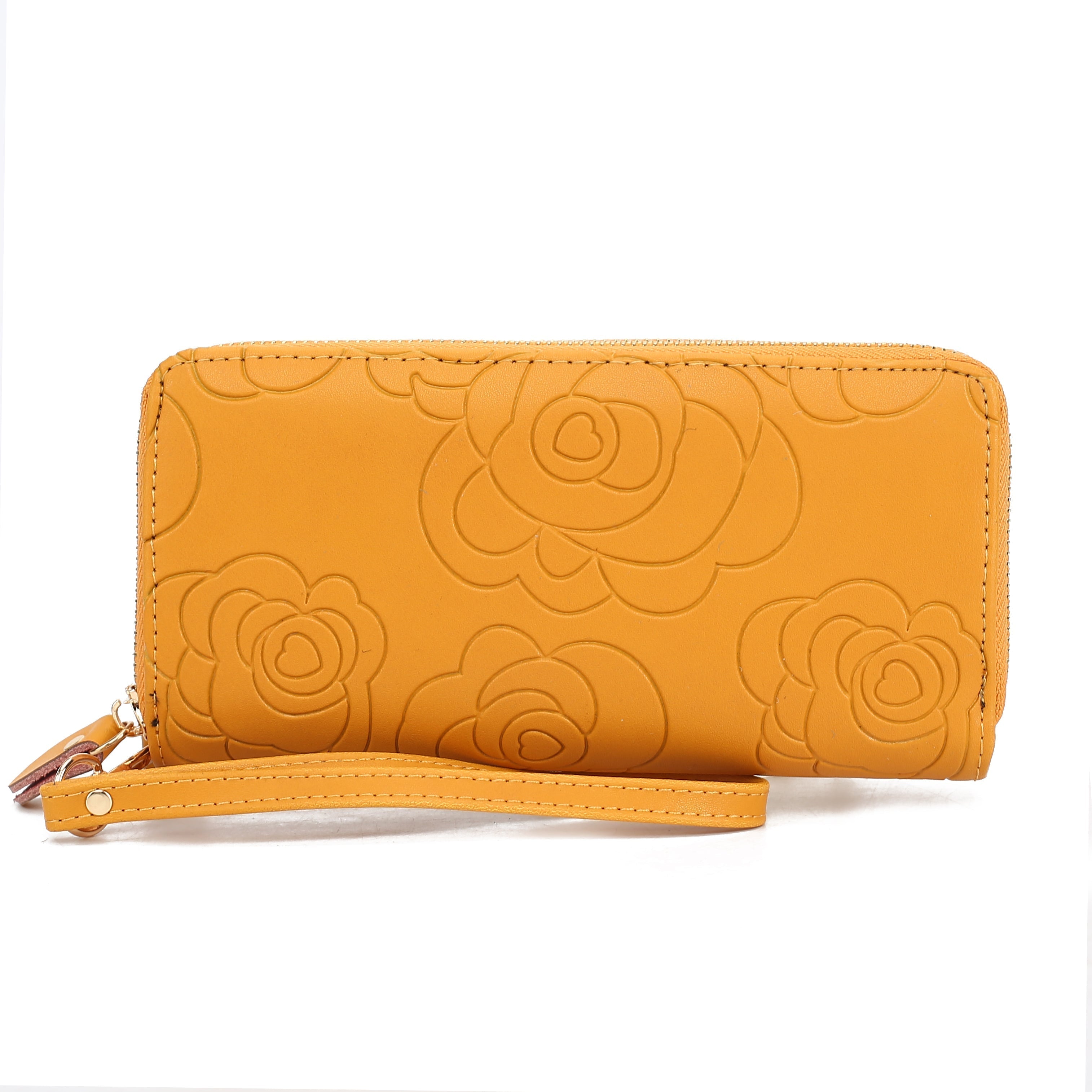 MKF Collection Women's Ellie Leather Wallet Mustard Bags - Tophatter Daily Deals