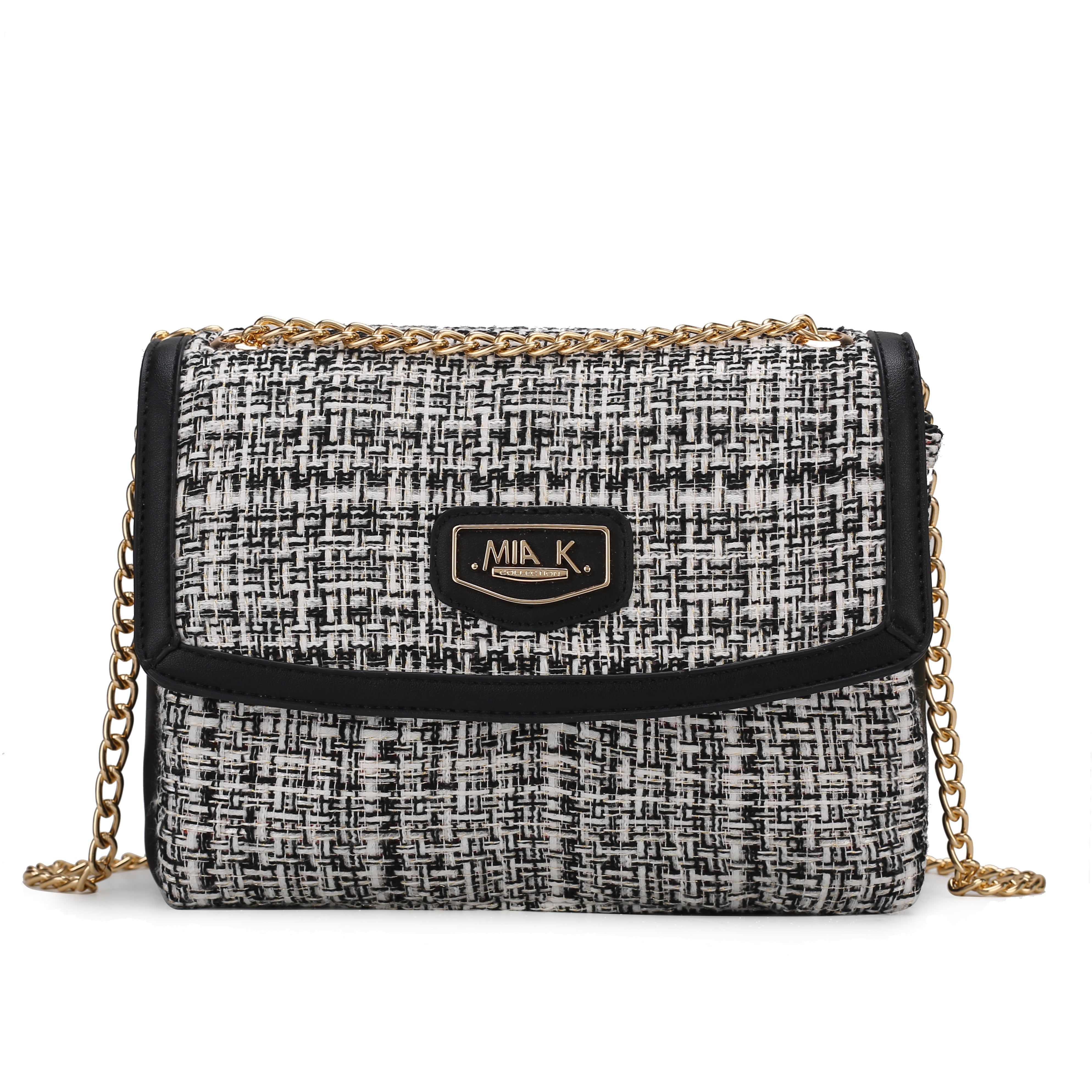 MKF Collection Women's Mackenzie Tweed Womens Shoulder Bag Black Bags - Tophatter Daily Deals
