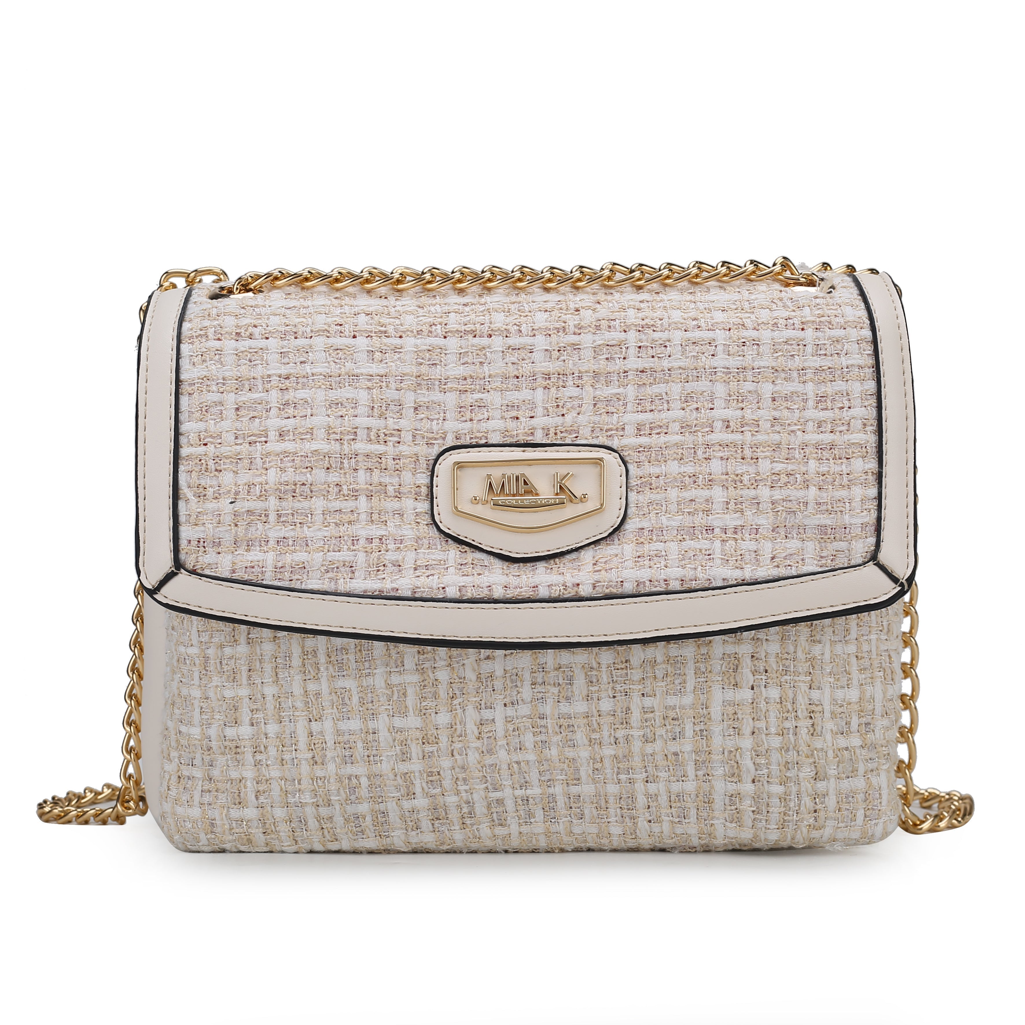 MKF Collection Women's Mackenzie Tweed Womens Shoulder Bag Gold Bags - Tophatter Daily Deals