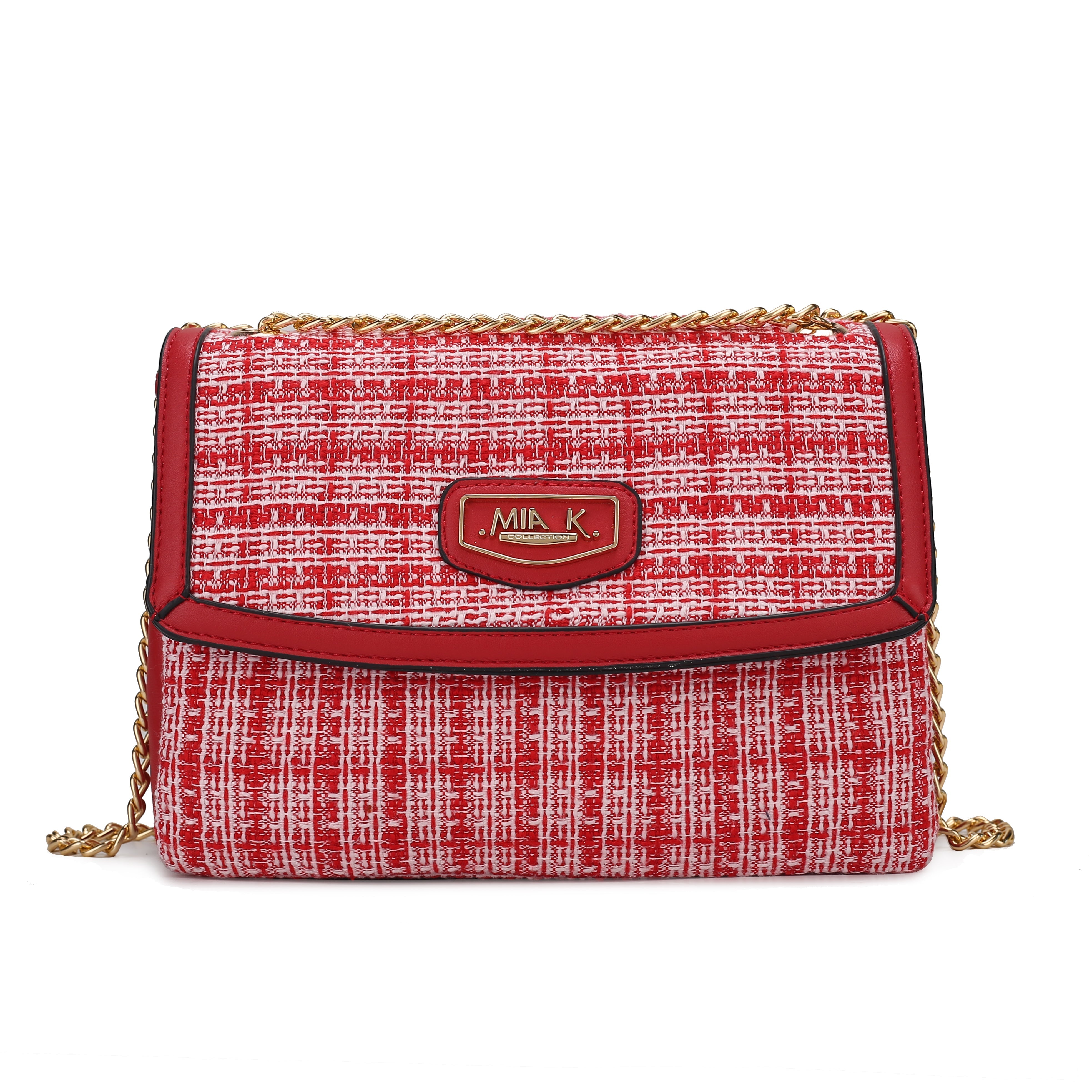MKF Collection Women's Mackenzie Tweed Womens Shoulder Bag Red Bags - Tophatter Daily Deals