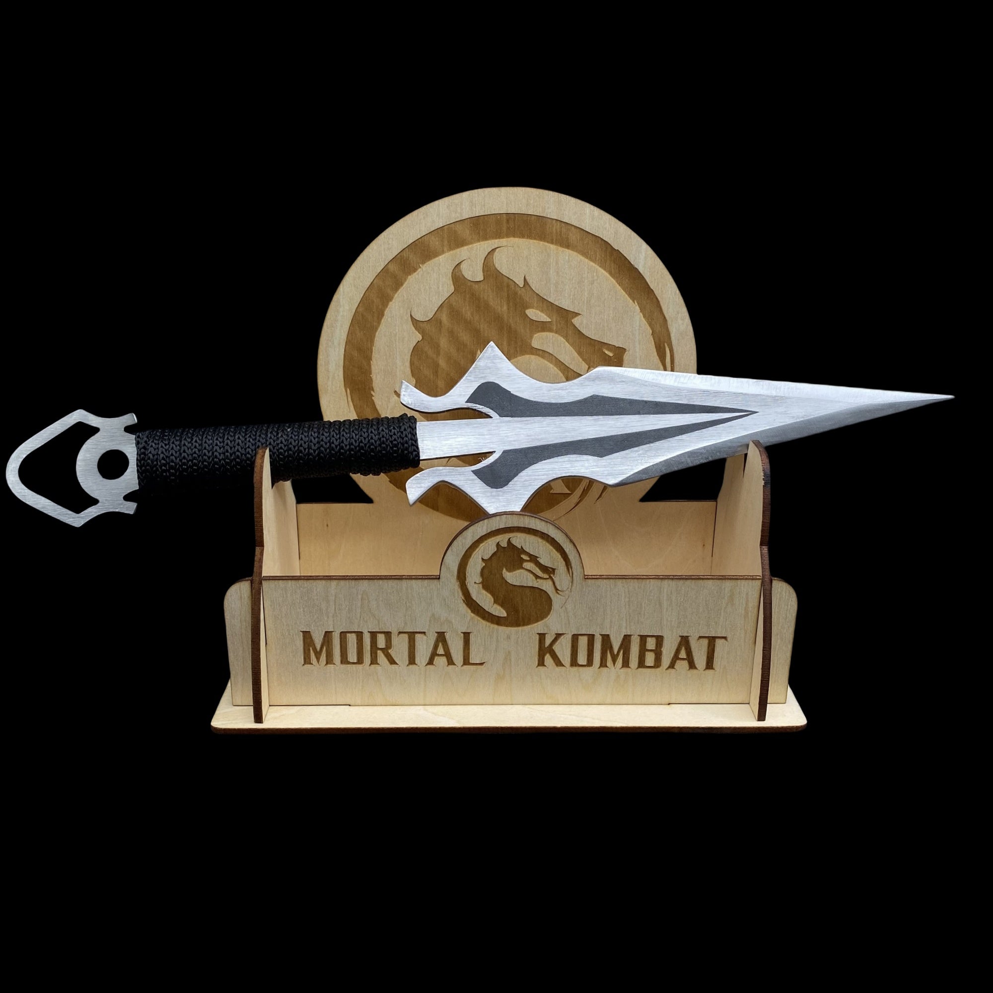 Hand-Forged Steel MK Scorpion Kunai Unboxing Knife Scorpion Kunai & Stand C - Tophatter Daily Deals