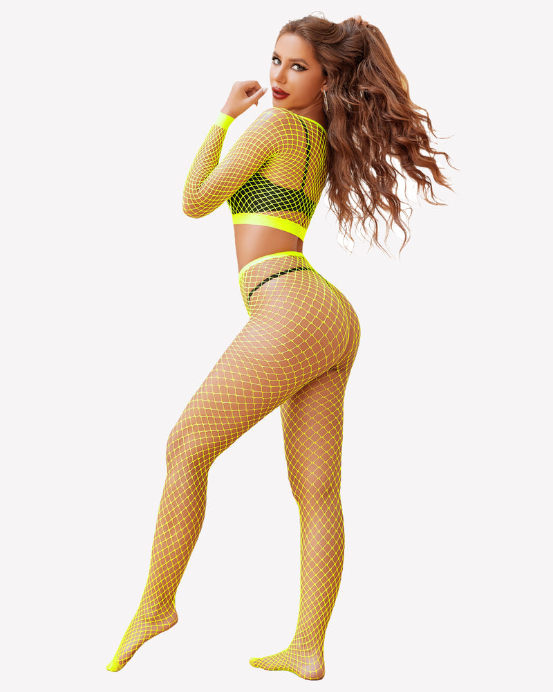 Fishnet Two Piece Lingerie Set Stockings - Tophatter Daily Deals