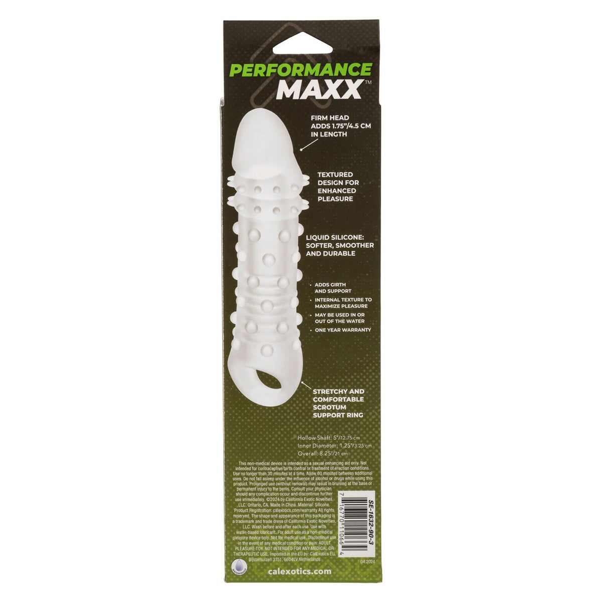 Performance Maxx Liquid Silicone Adonis 1.75 Inch Textured Enhancer > Sex Toys For Men > Penis Sleeves - Tophatter Daily Deals