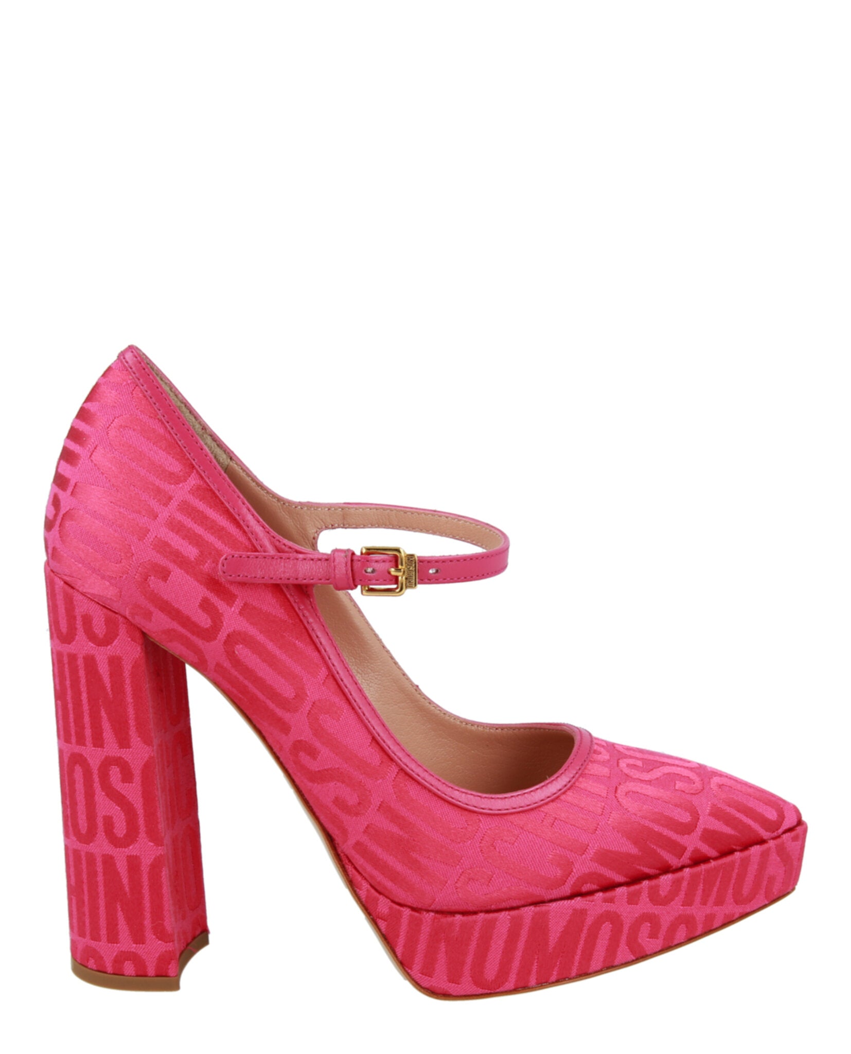Moschino Logo Jacquard Mary Jane Pumps Fuchsia Footwear - Tophatter Daily Deals