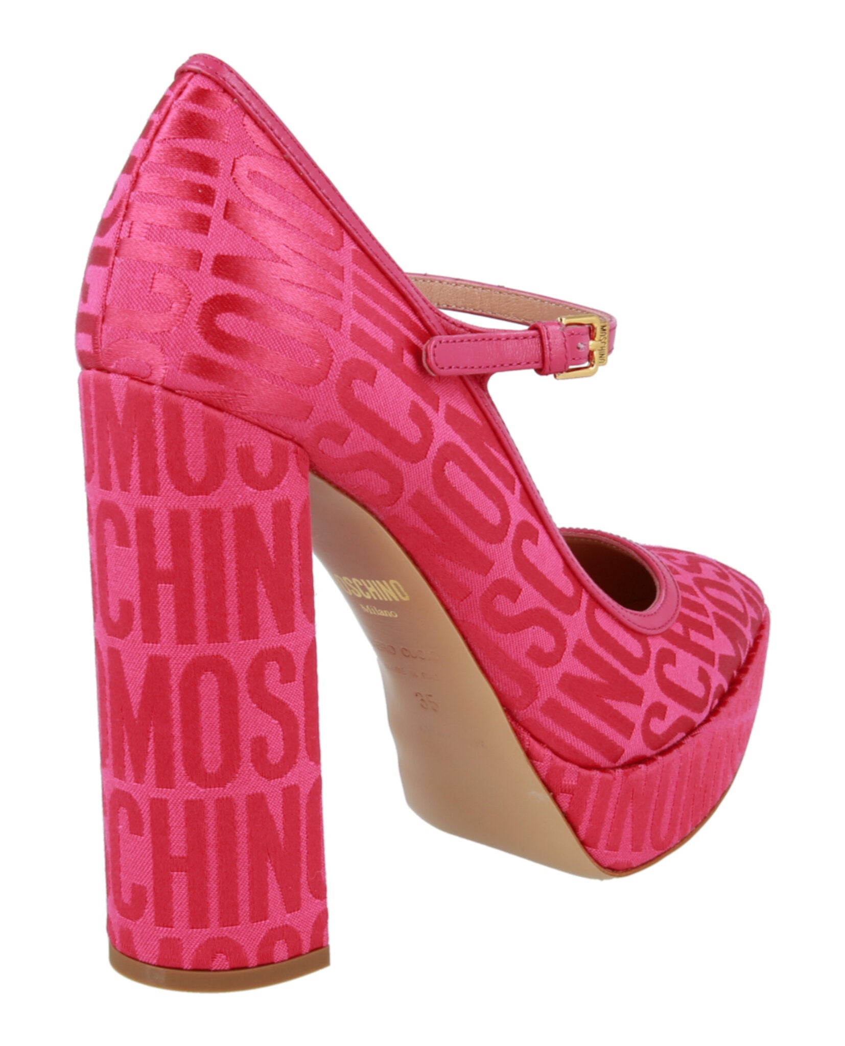 Moschino Logo Jacquard Mary Jane Pumps Footwear - Tophatter Daily Deals