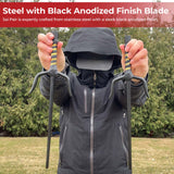 "Moonlit Demonstration" Octagonal 15" Black Sai Pair ninja & martial arts - Tophatter Daily Deals