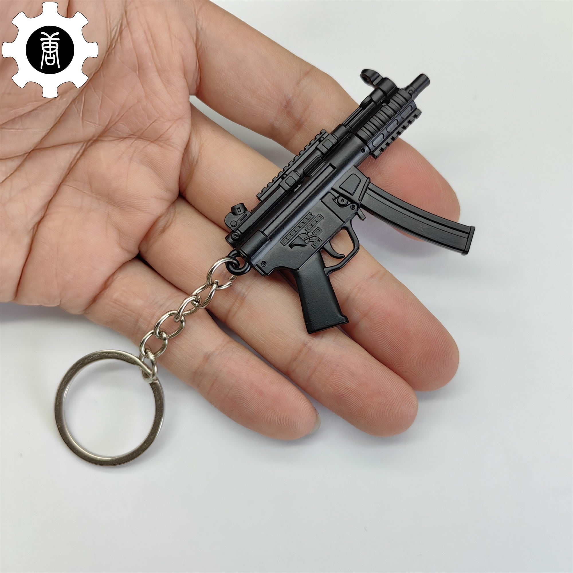 Metal MP5K Mini Submachine Gun Model Keychain Keychain - Tophatter Daily Deals