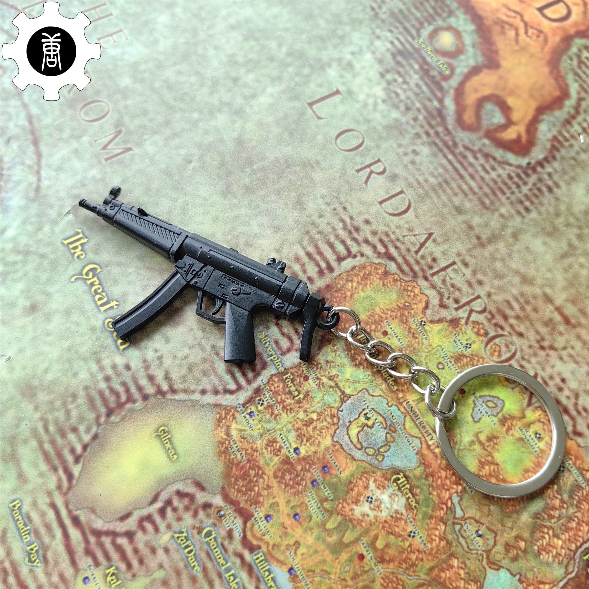 Tiny Metal MP5 Submachine Gun Model Keychain - Tophatter Daily Deals