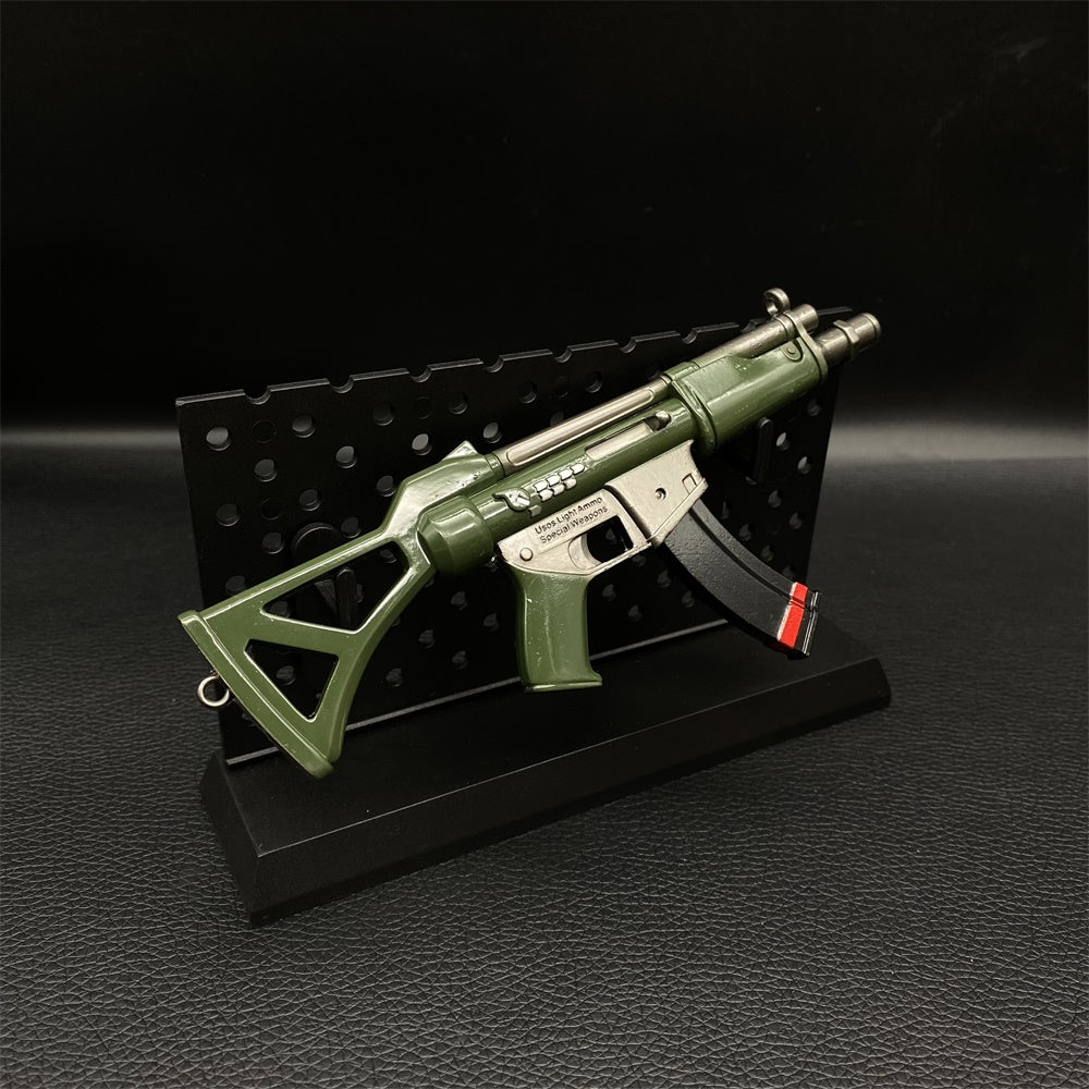 Metal MP5 SMG Miniature Gun 15.5CM/6.1" With Plastic Stand - Tophatter Daily Deals