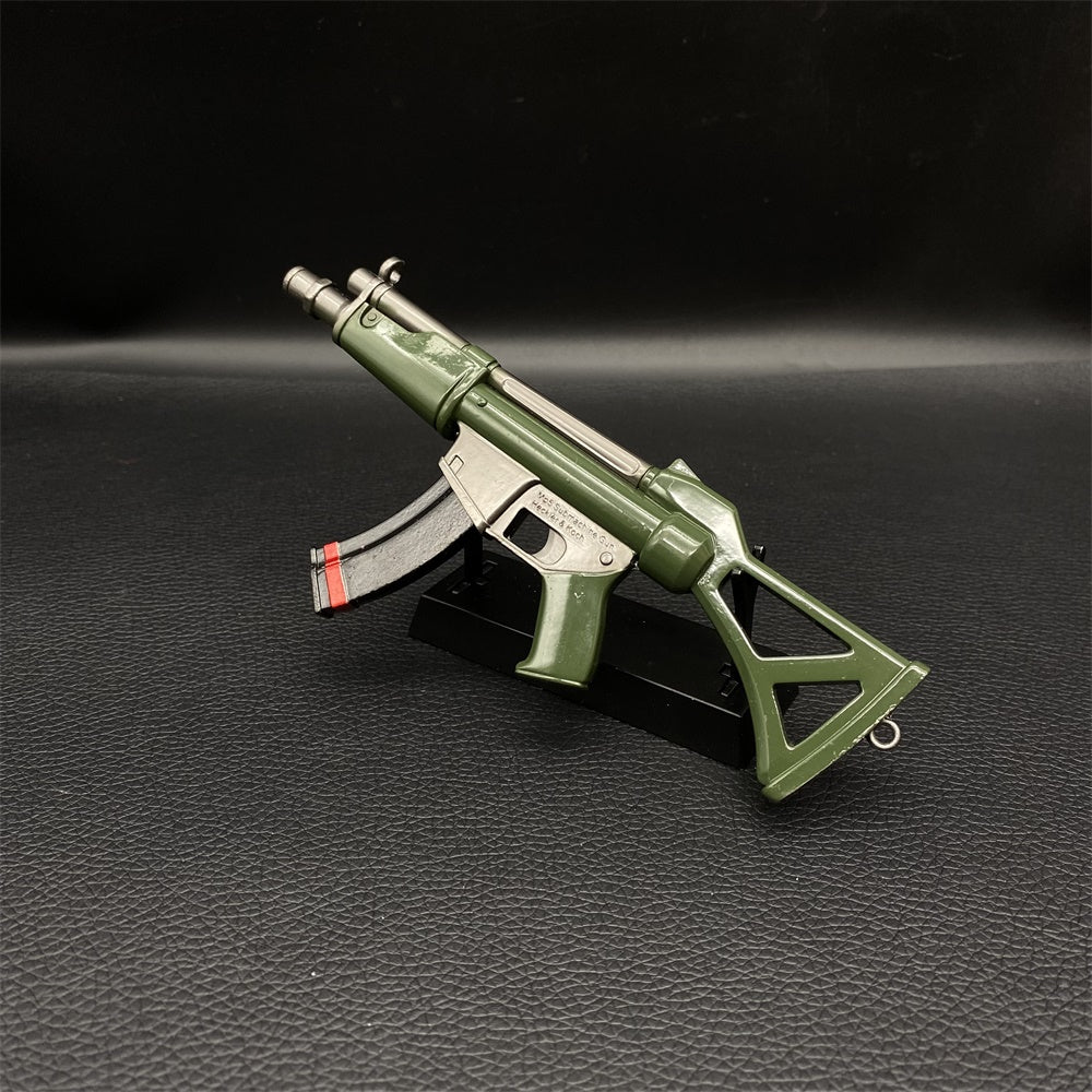 Metal MP5 SMG Miniature Gun 15.5CM/6.1" With Metal Stand - Tophatter Daily Deals