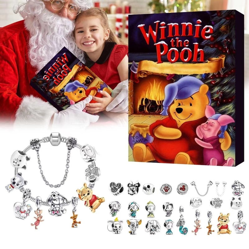 Disney 2025 Advent Calendar Bracelets - 24 Days DIY Jewelry Countdown for Christmas Gifts Style A - Tophatter Daily Deals