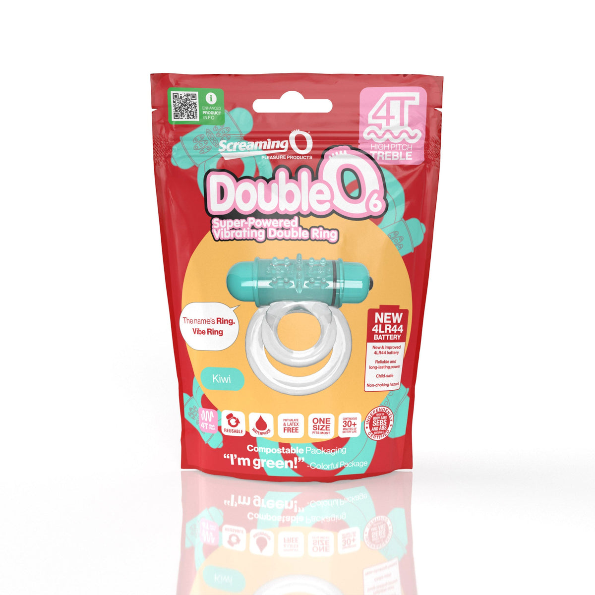 Double O 6 4T High Pitch Treble (Kiwi) > Cock Ring > Vibrating - Tophatter Daily Deals