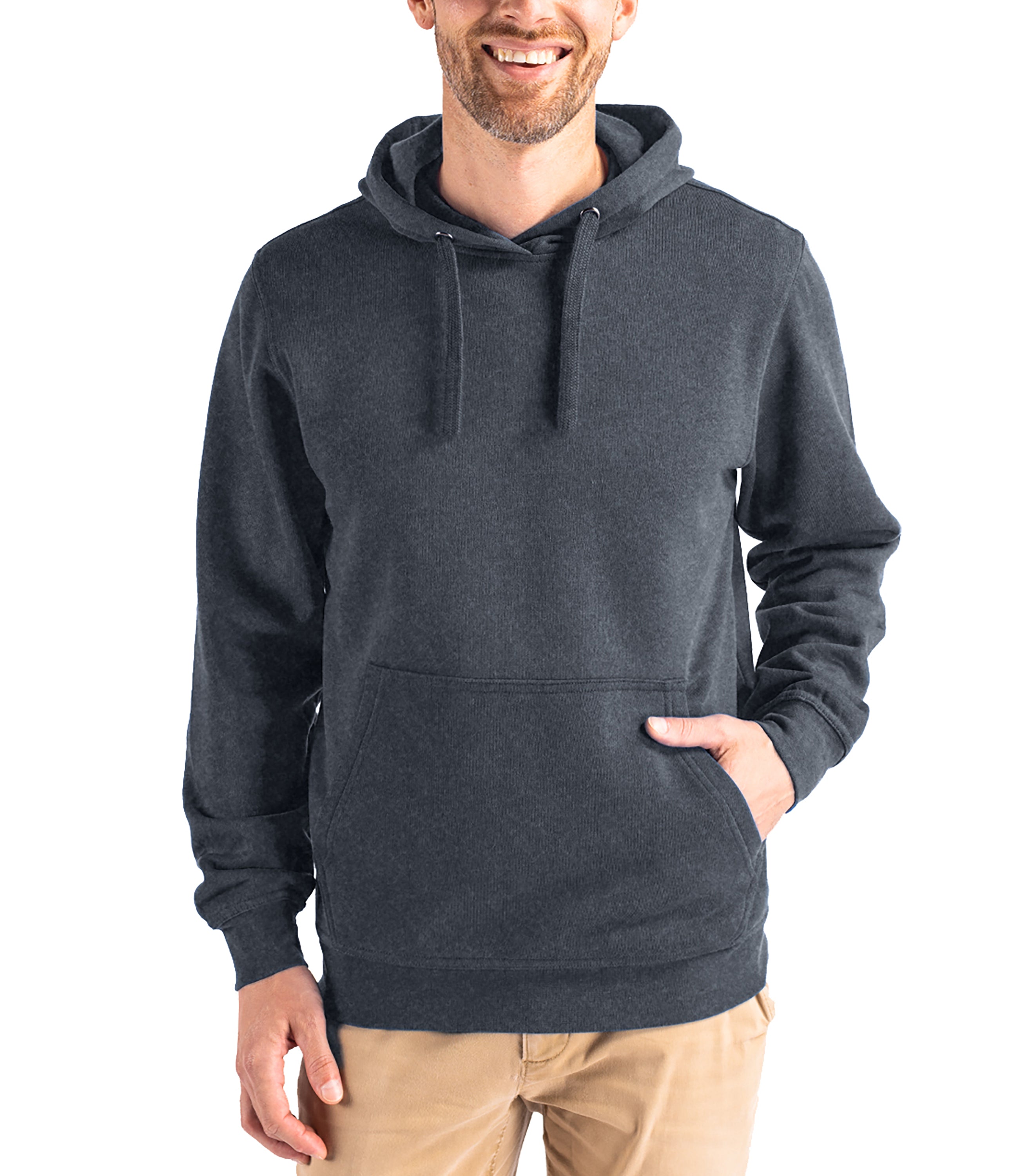 Cutter & Buck Clique Men's Stockholm Pullover Hoodie Anthracite Melange Hoodie - Tophatter Daily Deals