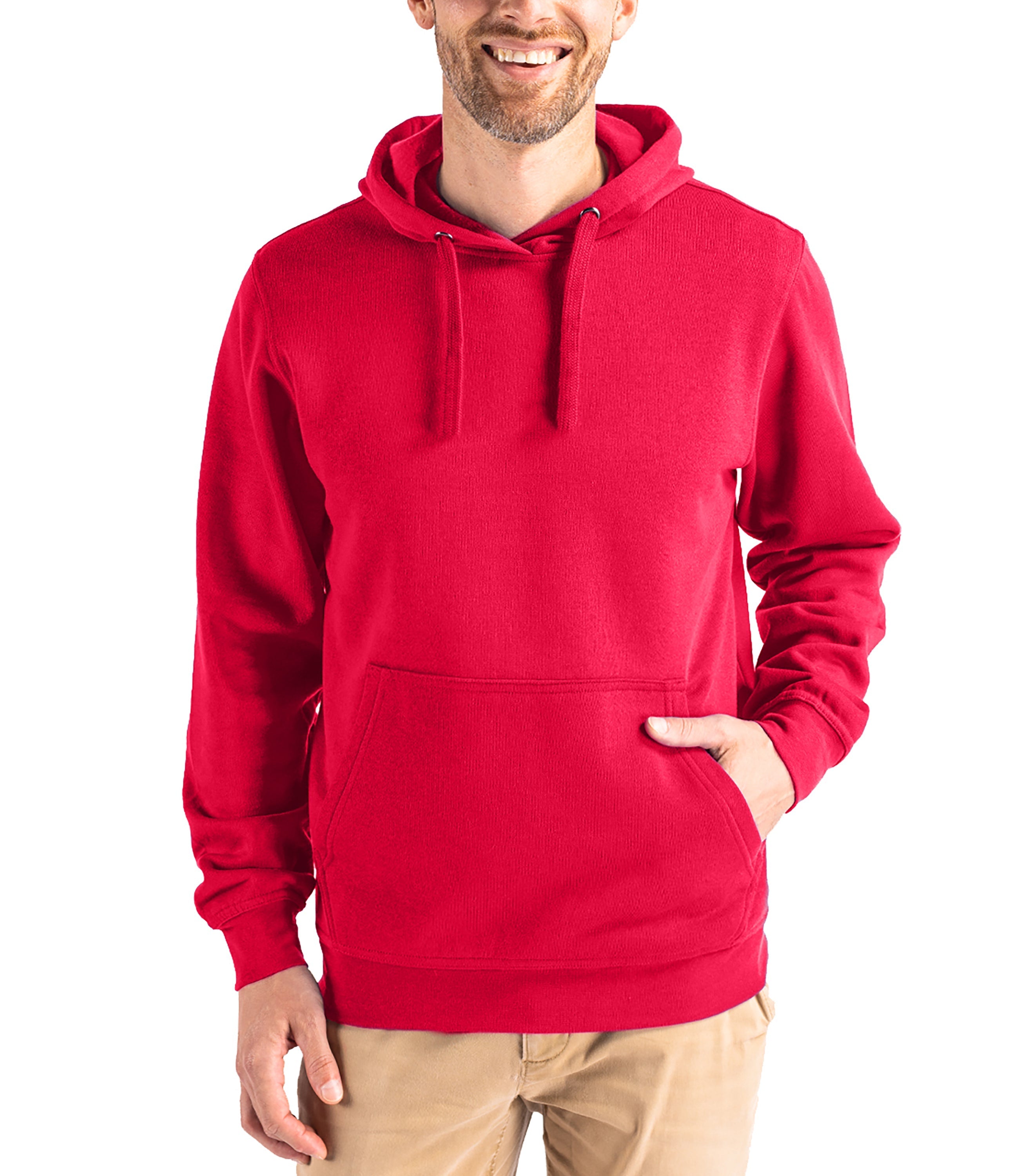 Cutter & Buck Clique Men's Stockholm Pullover Hoodie Red Hoodie - Tophatter Daily Deals